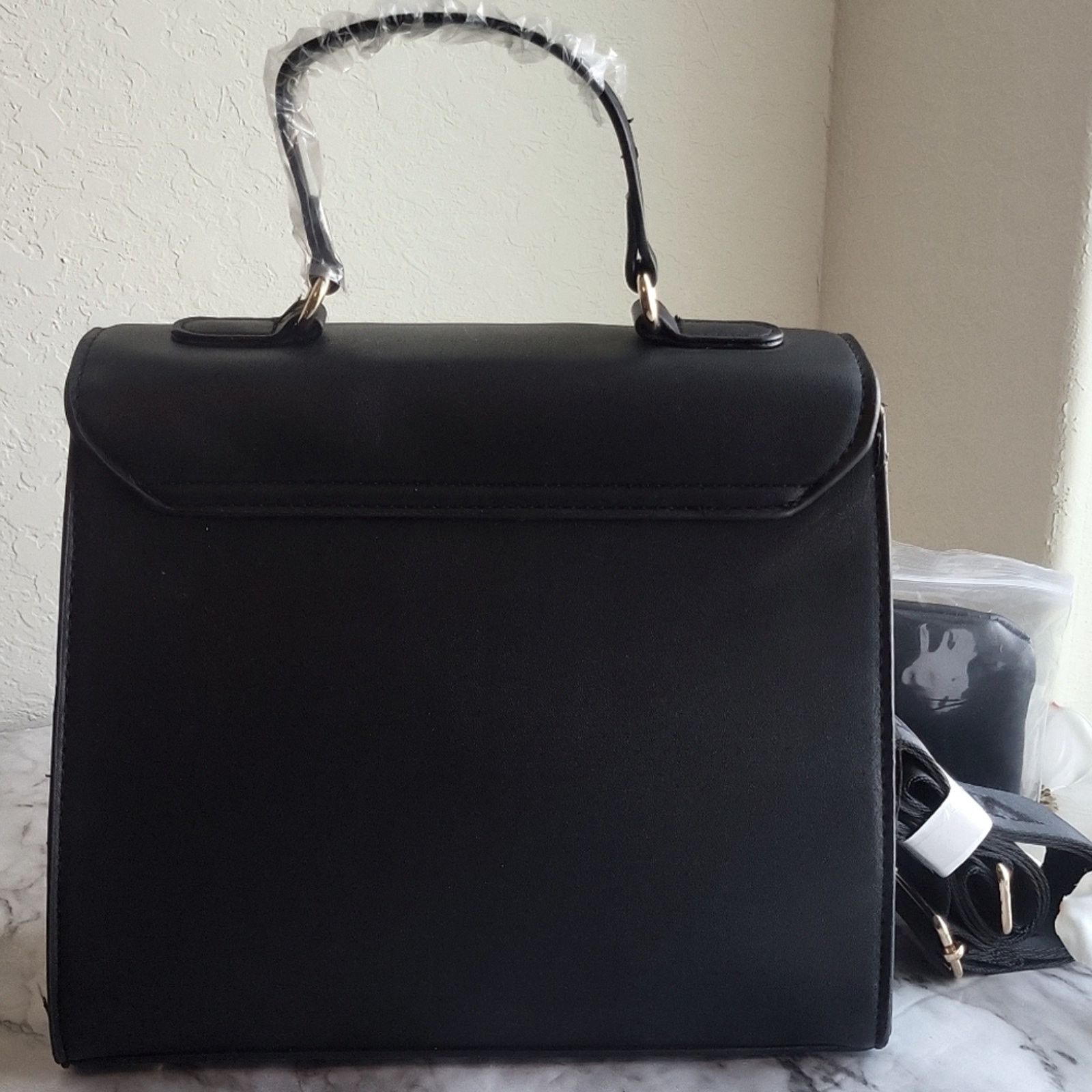 Valentino Valentino Orlandi Black Vegan Leather Handbag Size ONE SIZE - 8 Thumbnail