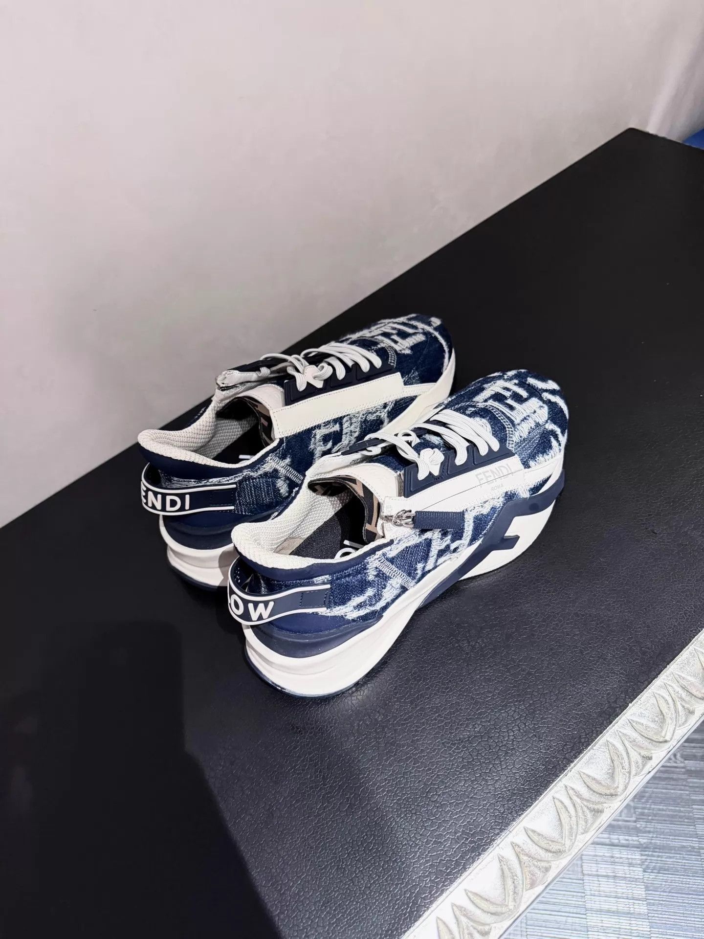 Fendi Fendi 24SS Denim Side-Zip Vintage Men's LowTop Sneaker Size US 8 / EU 41 - 2 Thumbnail