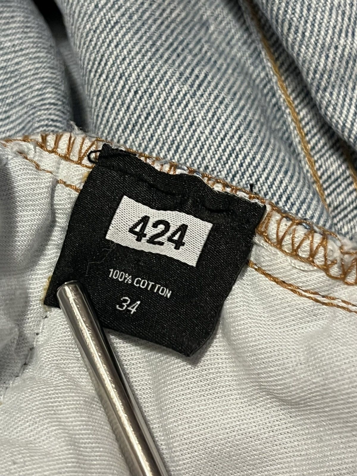 424 ❗️RARE❗️424 Fairfax Bandana Denim Jeans Size US 34 / EU 50 - 8 Thumbnail