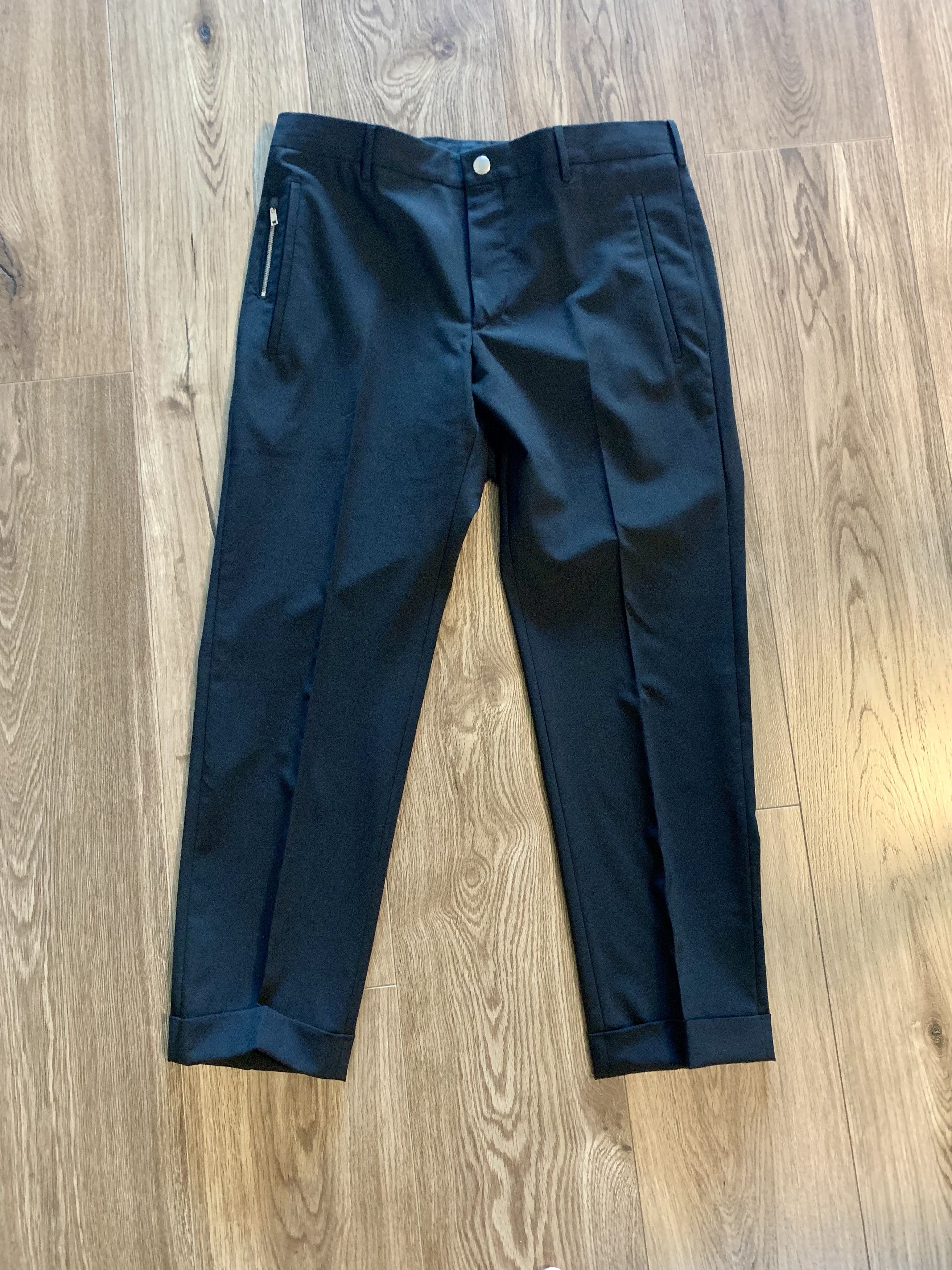 image of Prada Zip Pocket Slim Trouser in Black, Men's (Size 30)