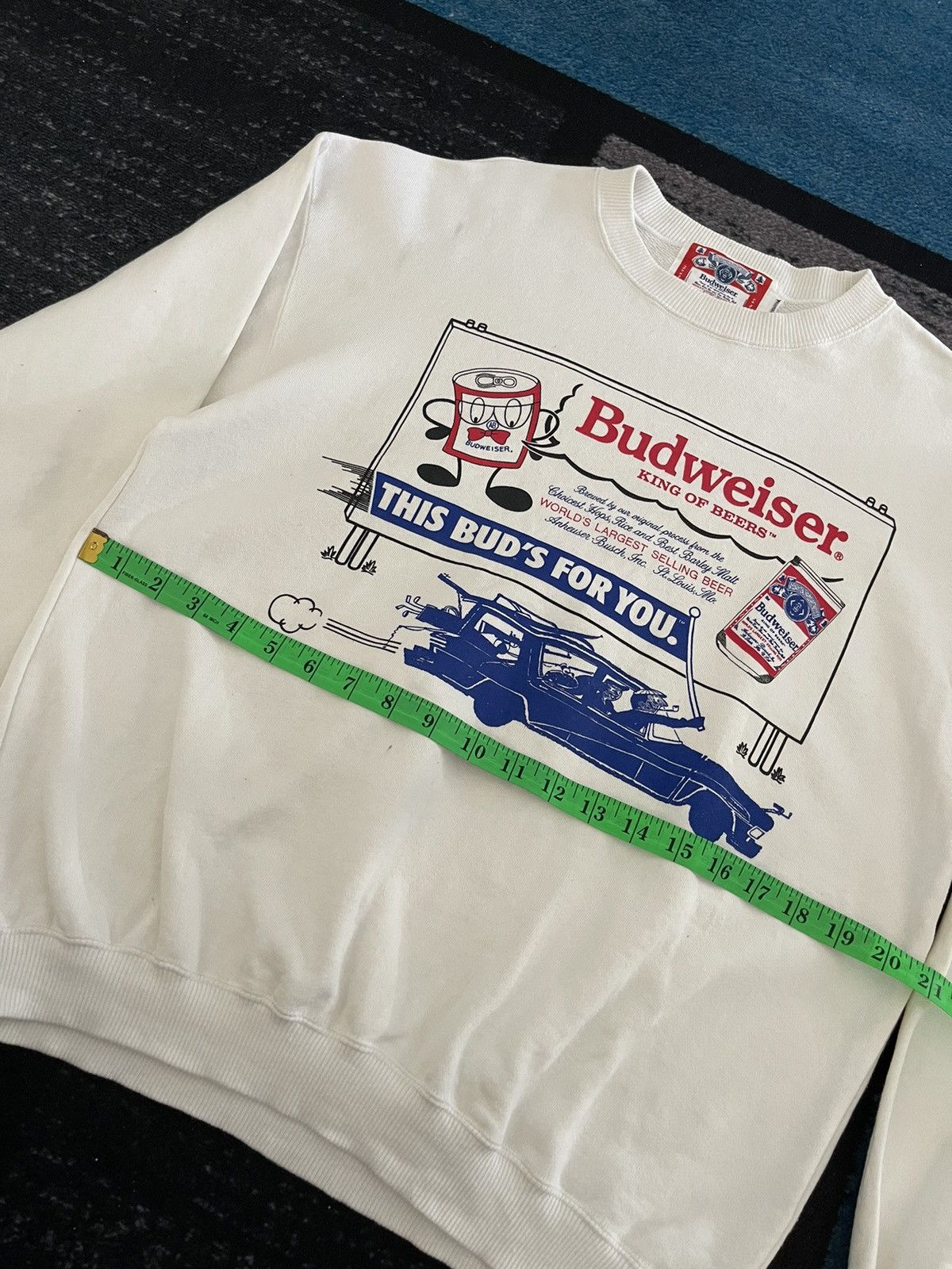 Vintage Vintage Budweiser This Bud’s For You Sweatshirt Size US M / EU 48-50 / 2 - 13 Thumbnail