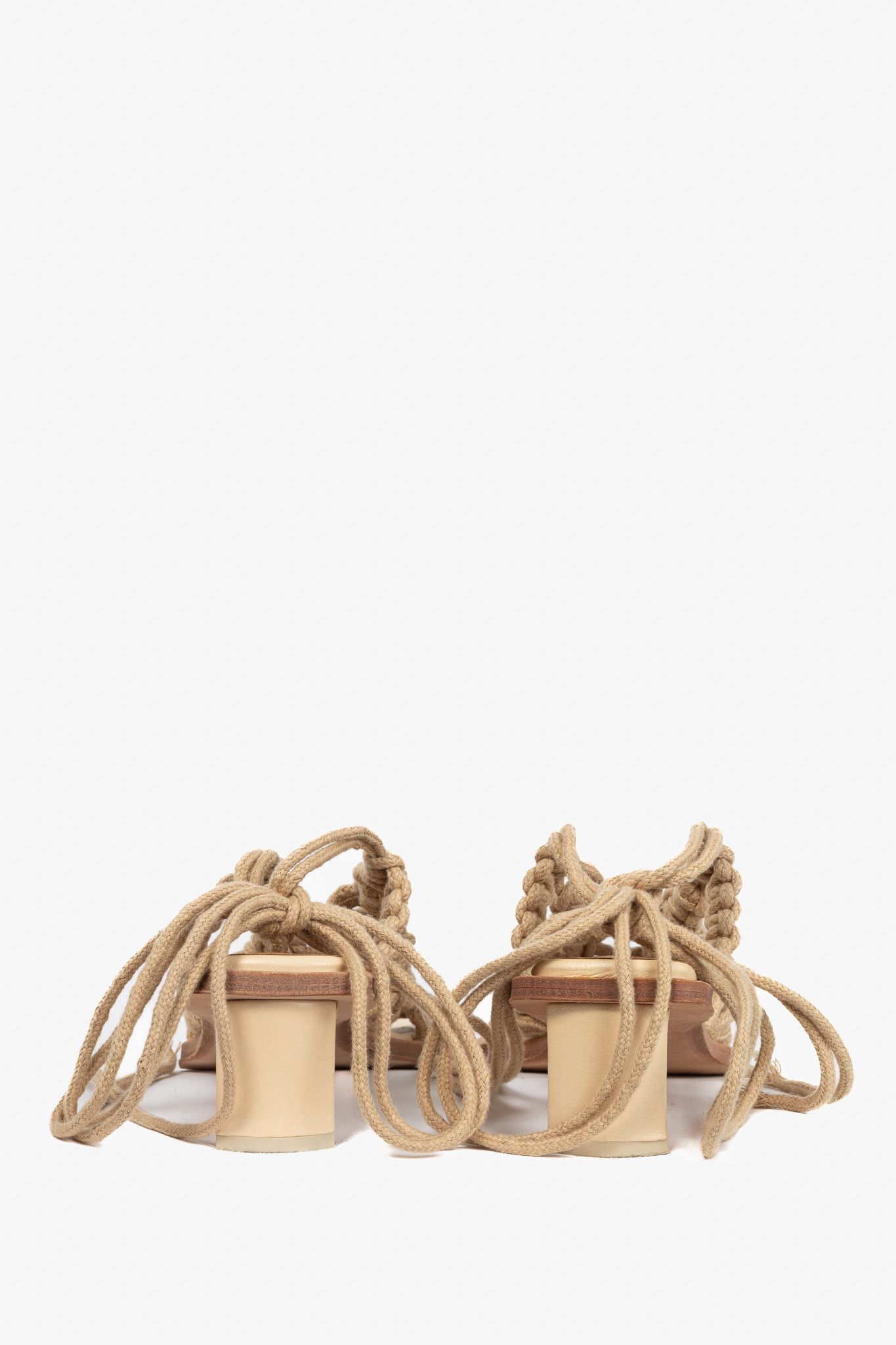 Miista Miista Annie Coffee Milk Crochet Slingback Sandals Size US 7.5 / IT 37.5 - 3 Thumbnail