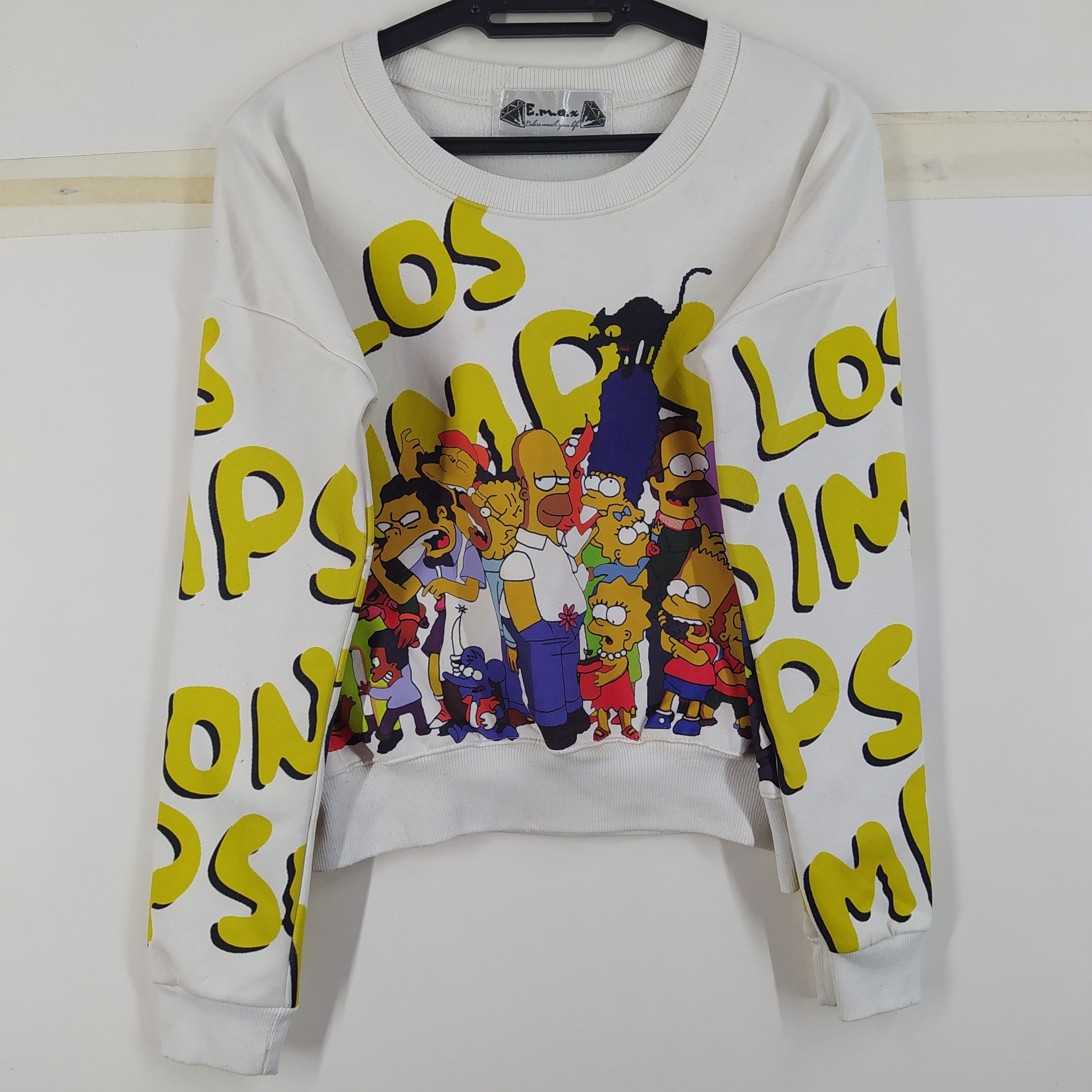 Designer × Vintage Vintage EMAX The Simpsons Crop Top Big Print Big Logo Rare Size US M / EU 48-50 / 2 - 2 Thumbnail
