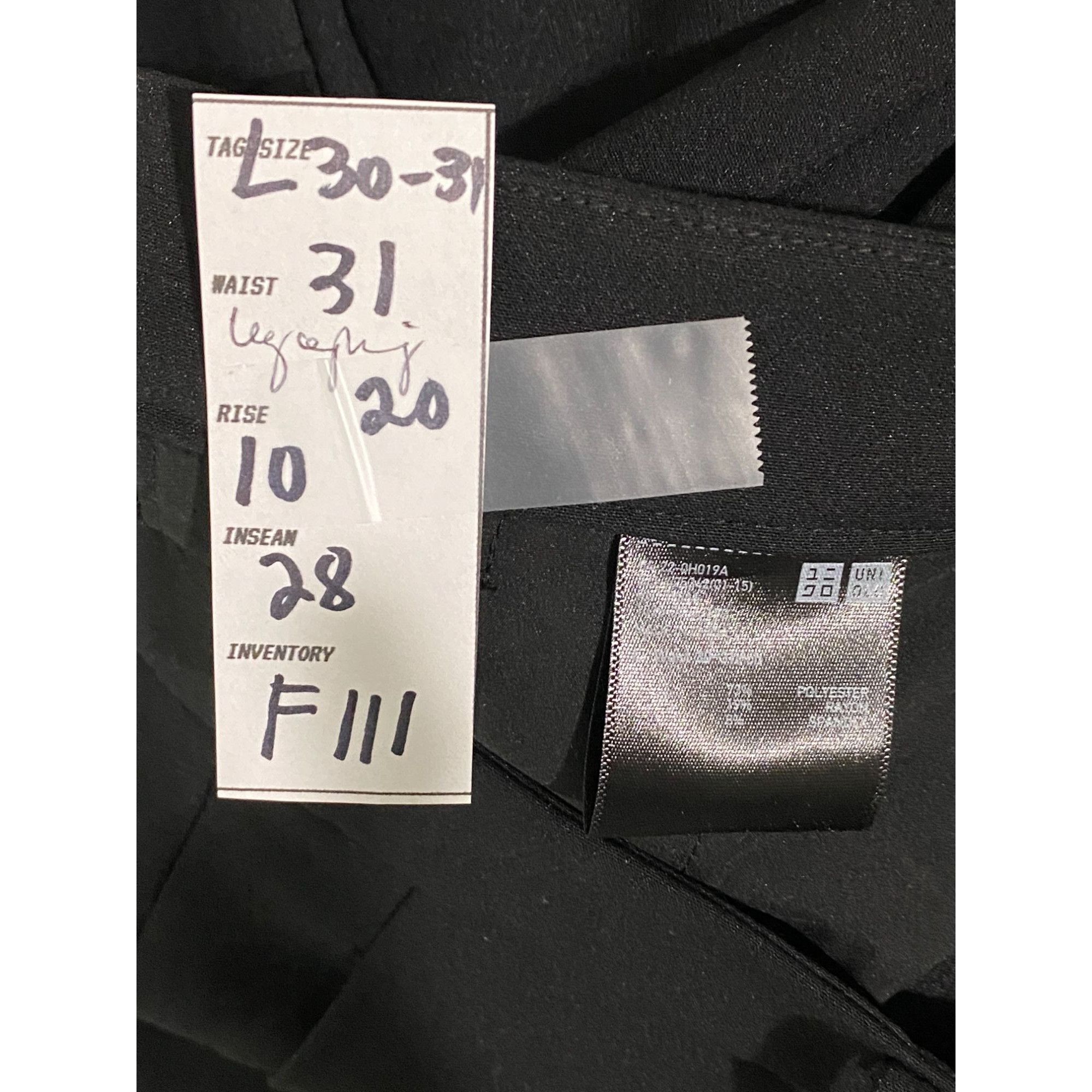 Uniqlo Uniqlo Straight Leg Trouser Pants Black L W31 Men's F111 Size US 31 - 4 Thumbnail