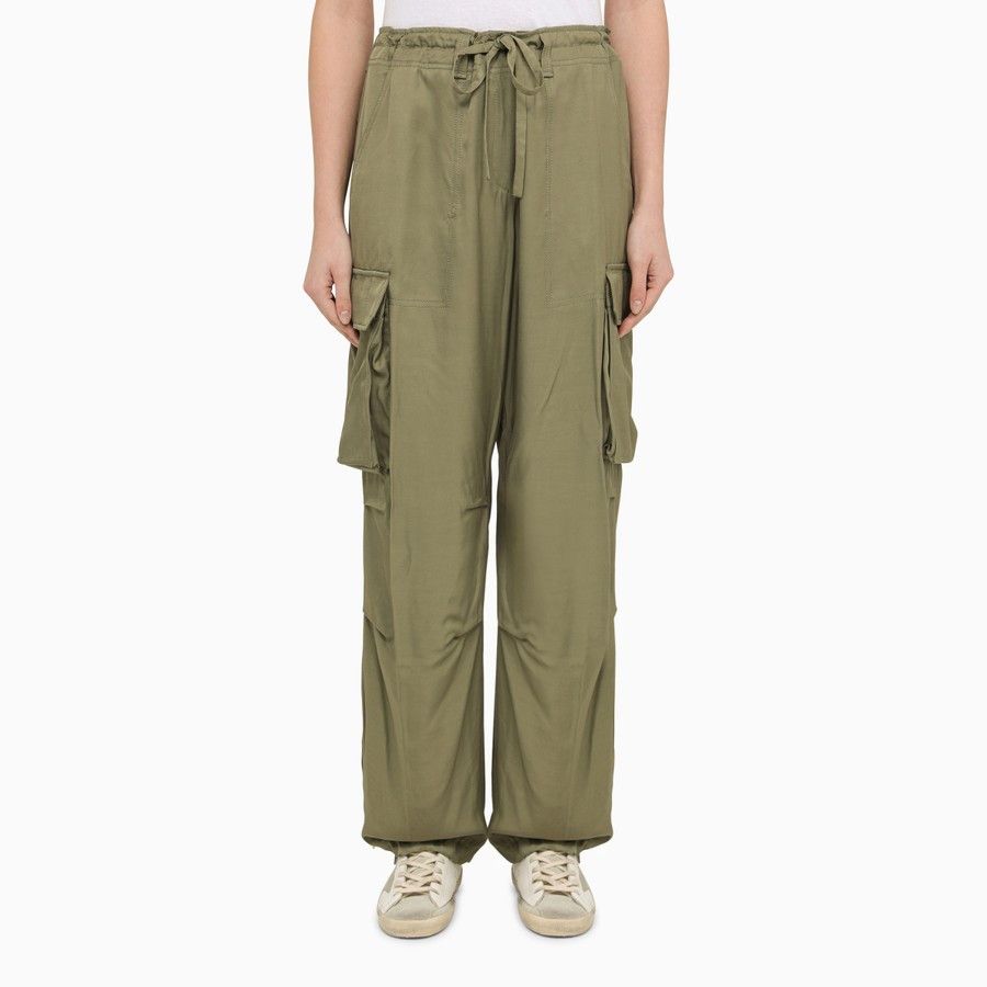 Golden Goose o1d2blof0824 Viscose Cargo Trouser in Military Green Size 28" / US 6 / IT 42 - 1 Thumbnail