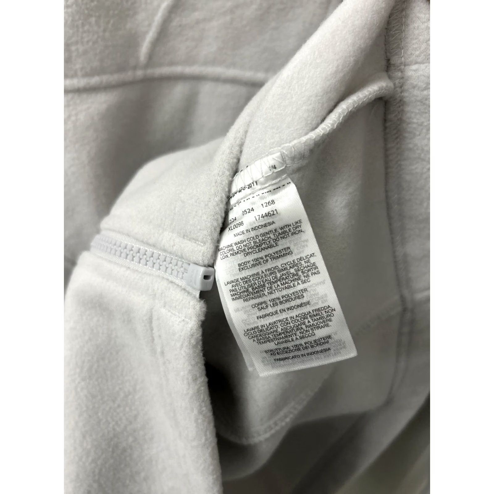 Vintage Columbia Fleece Jacket Womens Large Gray Full Zip Sweatshirt Pockets L/S Size L / US 10 / IT 46 - 7 Thumbnail