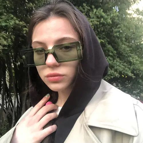 Japanese Brand × Vintage Rectangle Gel Sunglasses (coffee brown) Y2k Fashion Size ONE SIZE - 4 Thumbnail