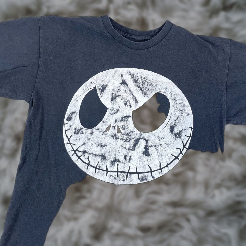 Disney VINTAGE Nightmare Before Christmas T-Shirt Mens Medium Black Jack Skellington Disney Graphic Print 90s Christmas Halloween Goth Emo Hot Topic Size US M / EU 48-50 / 2 - 1 Thumbnail