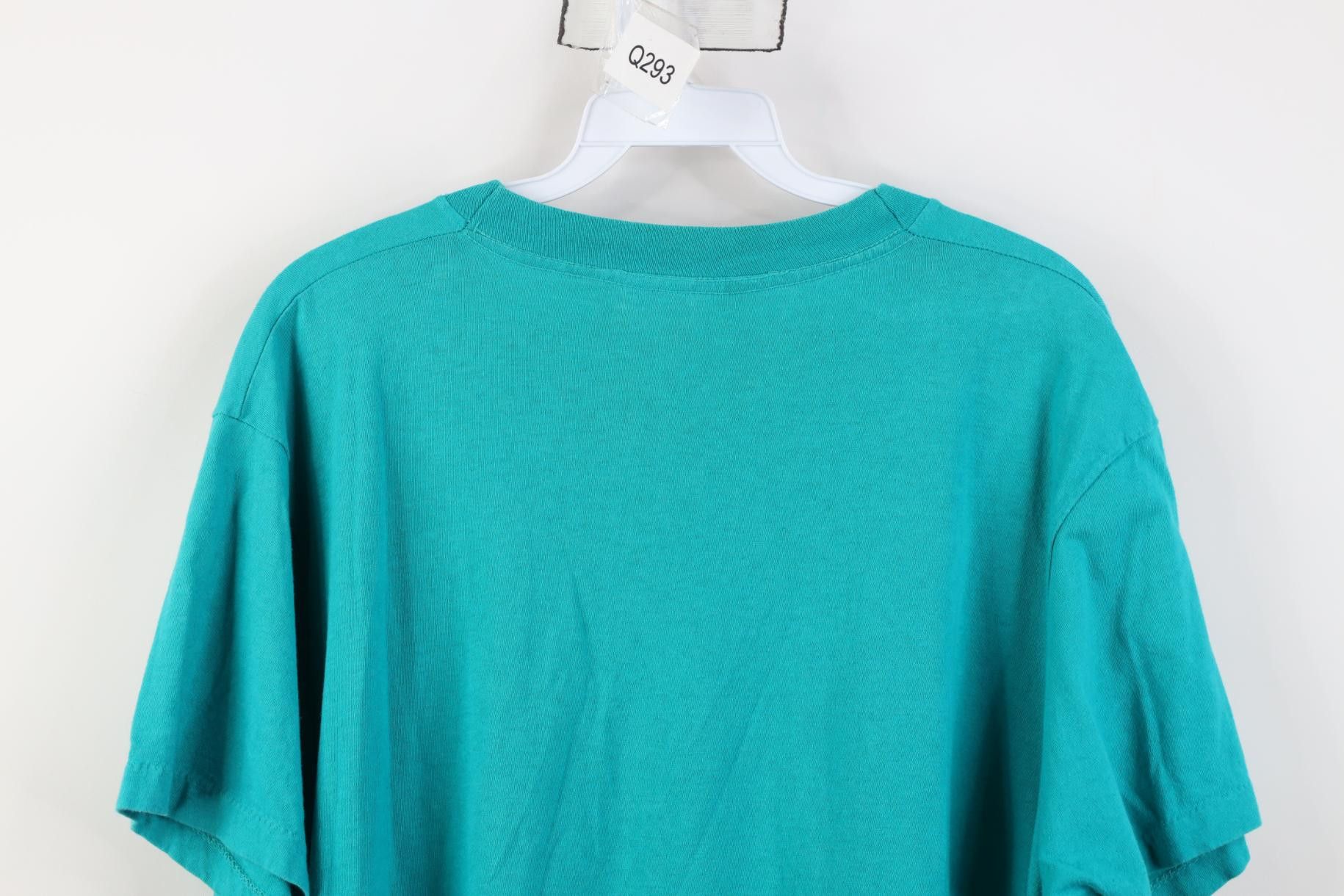 Vintage Vintage 90s Streetwear Blank Cotton Pocket T-Shirt Teal USA Size US XL / EU 56 / 4 - 12 Thumbnail