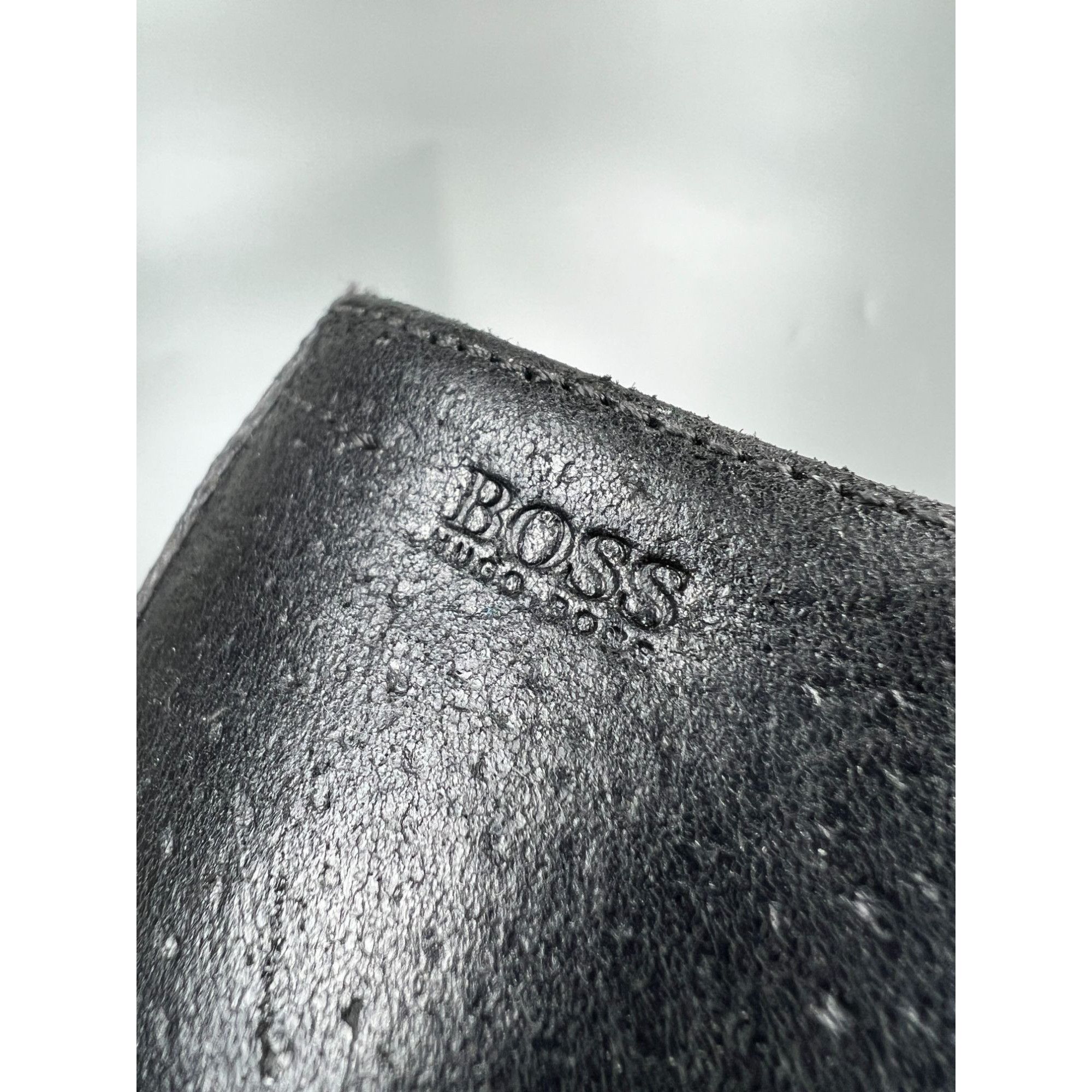 Hugo Boss Hugo Boss Black Leather Round Toe Oxford Shoes (Y1021) Size US 9 / EU 42 - 12 Thumbnail
