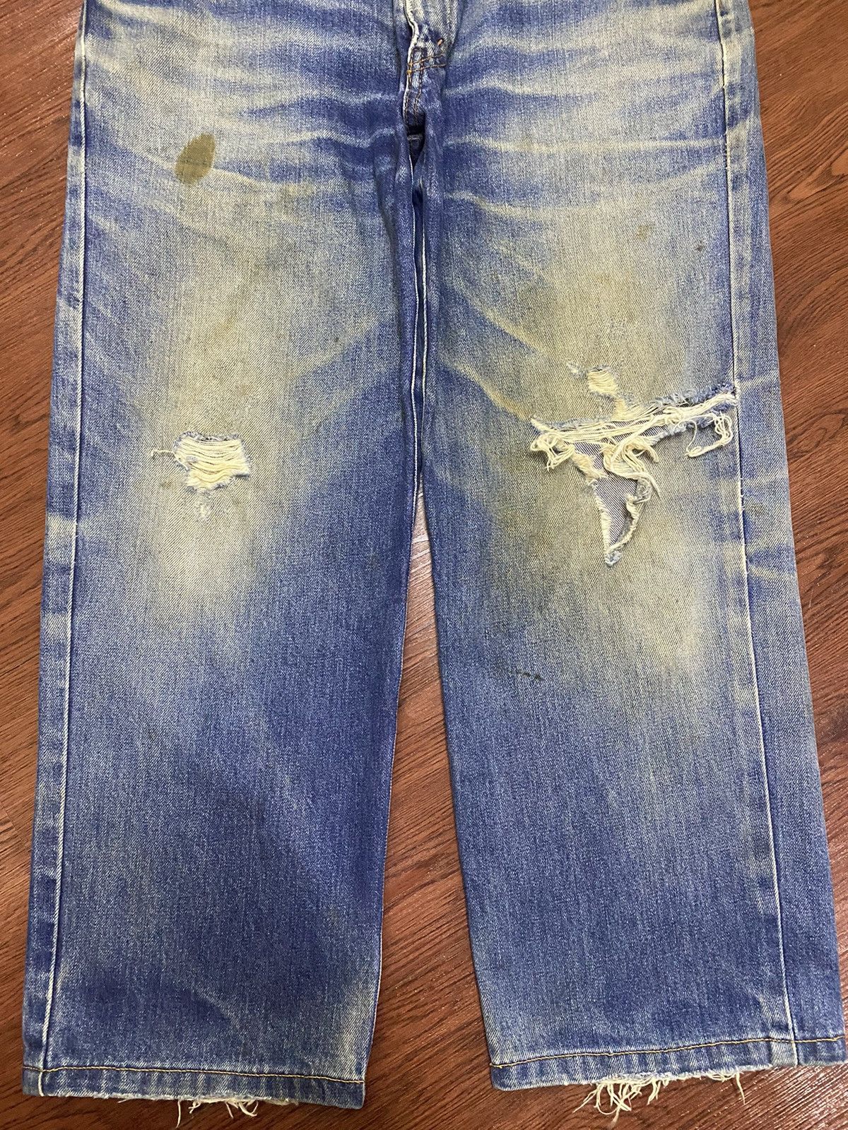 Japanese Brand Vintage Kenzo Japan Mud Wash Distressed Baggy Jeans Size US 32 / EU 48 - 5 Thumbnail