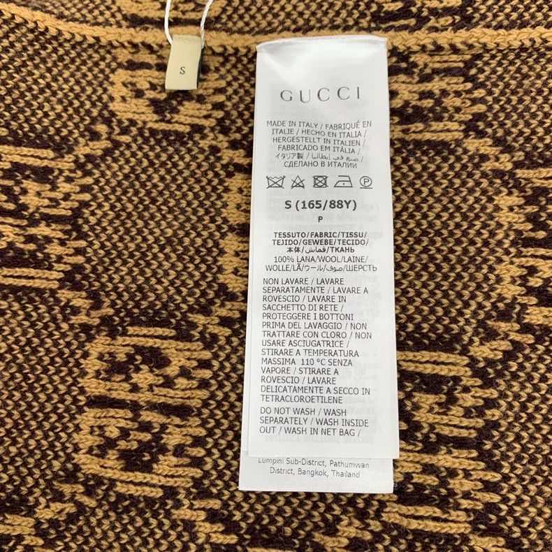 Gucci Gucci Brown logo jacquart full-print wool single-breasted l Size US S / EU 44-46 / 1 - 7 Thumbnail