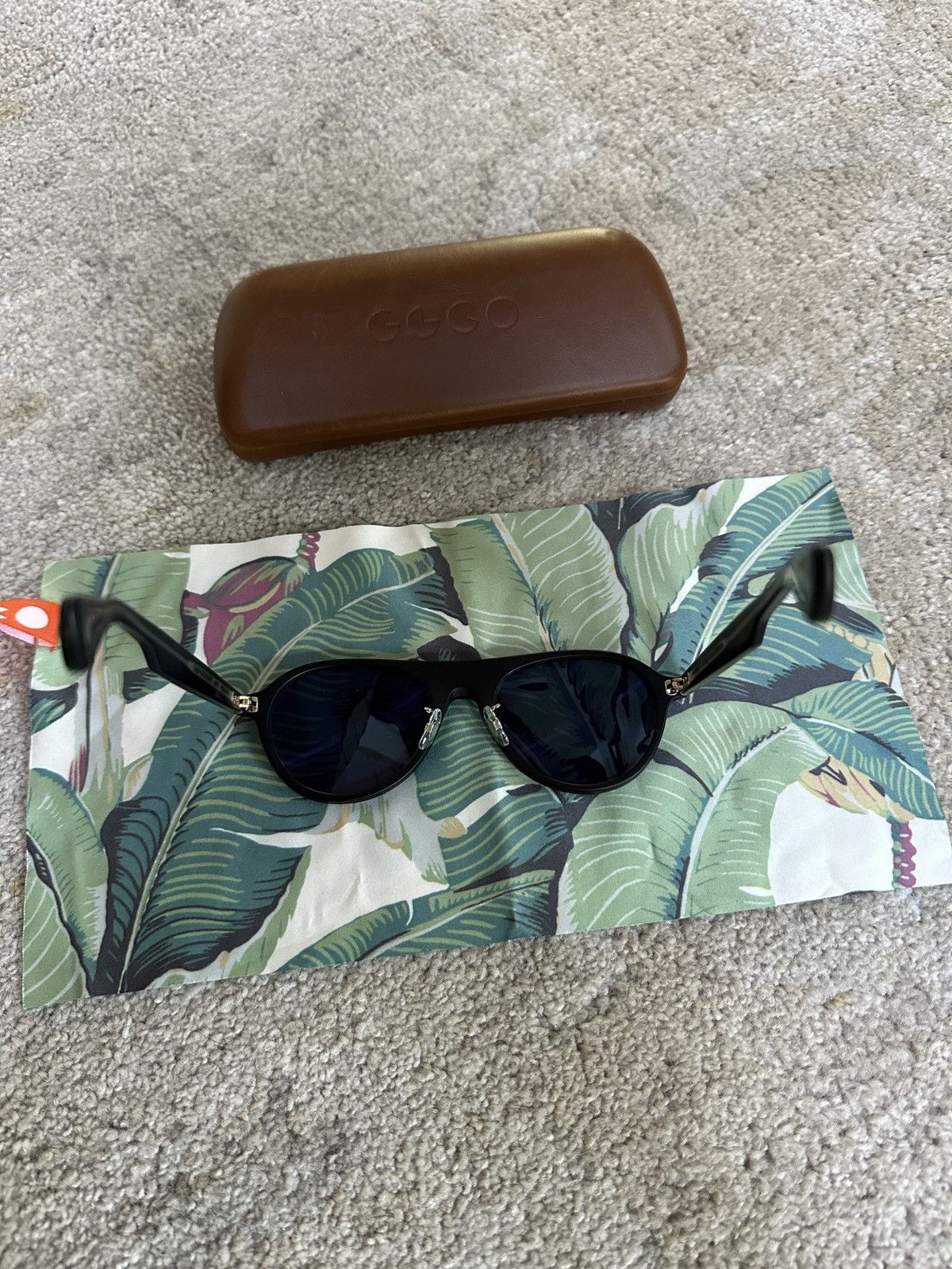 Garrett Leight Lady Eckhart Black MBK Sunglasses Size ONE SIZE - 5 Thumbnail