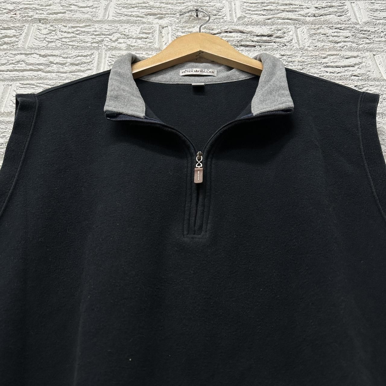 Peter Millar Peter Millar 100% Cotton 1/4 Zip Black Vest XL Size US XL / EU 56 / 4 - 1 Thumbnail