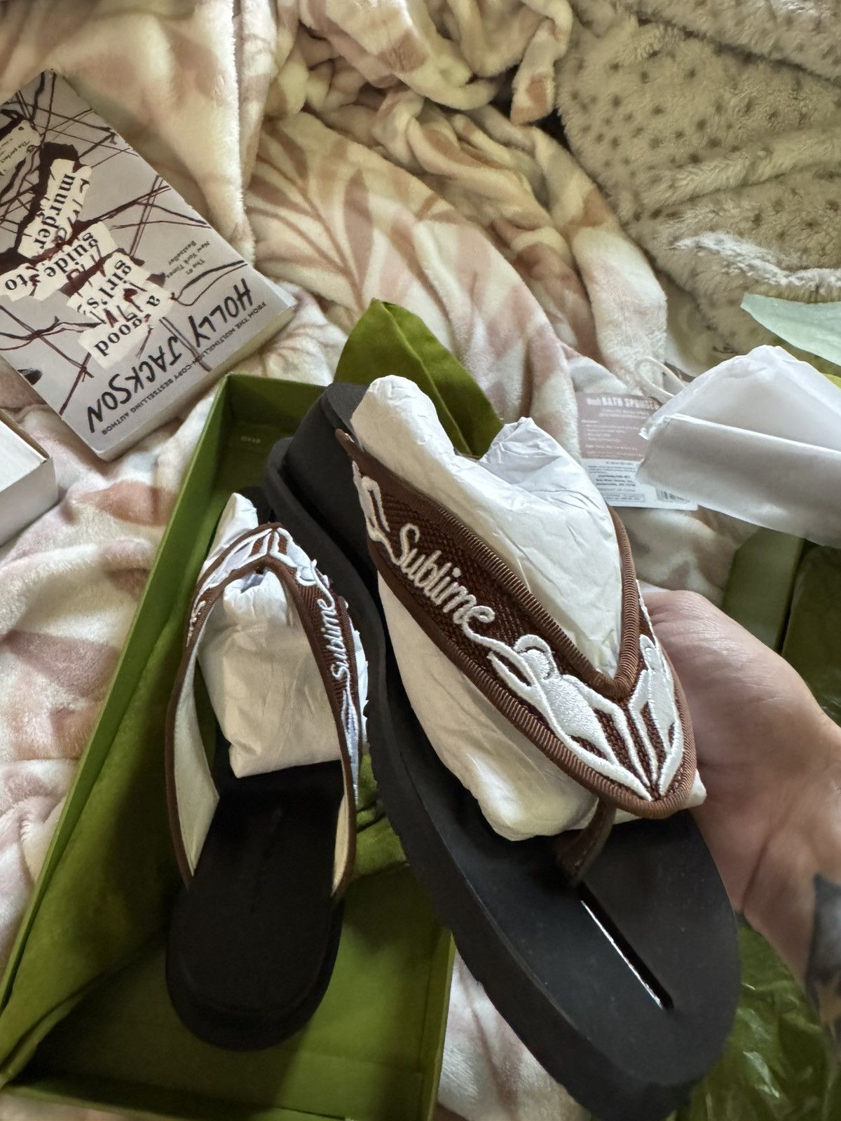 Tory Burch Tory Burch Brown Sublime Wedge Flip-Flops Size US 5.5 / IT 35.5 - 4 Thumbnail