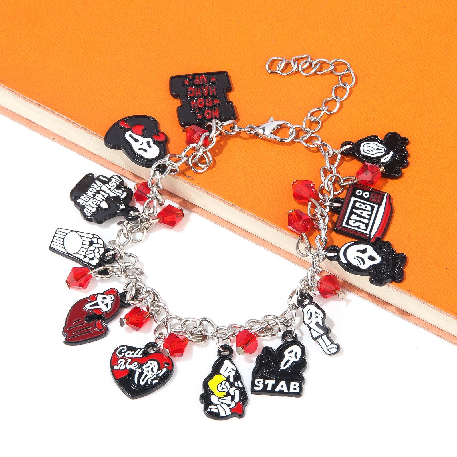 Jewelry Horror Charm Bracelet Skull Head Pendant Size ONE SIZE - 4 Thumbnail