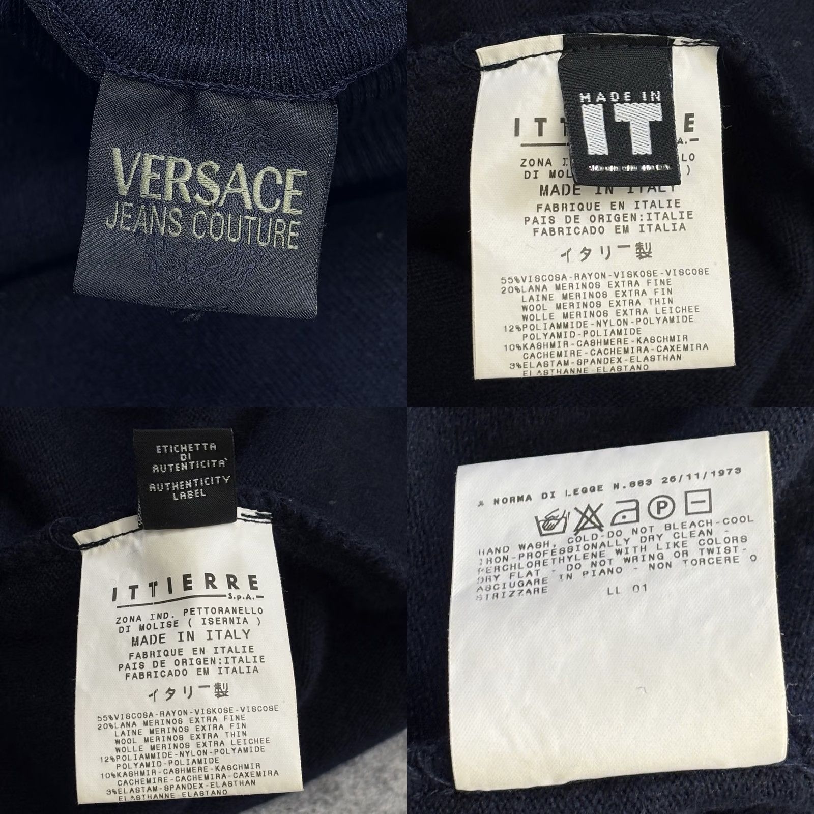 Versace Jeans Couture VINTAGE Versace Jeans Couture Dress Sleeveless Ribbed Knit Turtleneck Collar Small Blue Knee Length Jumper Dress Womens Size 28" / US 6 / IT 42 - 8 Thumbnail