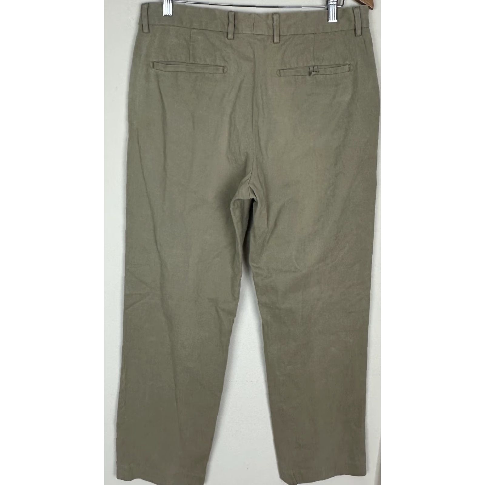 Banana Republic VINTAGE Banana Republic Chino Pants 34x33 Mens Regular Khaki Solid 90s Bohemian Retro Preppy Fall Spring Summer Winter Cotton Size US 34 / EU 50 - 6 Thumbnail