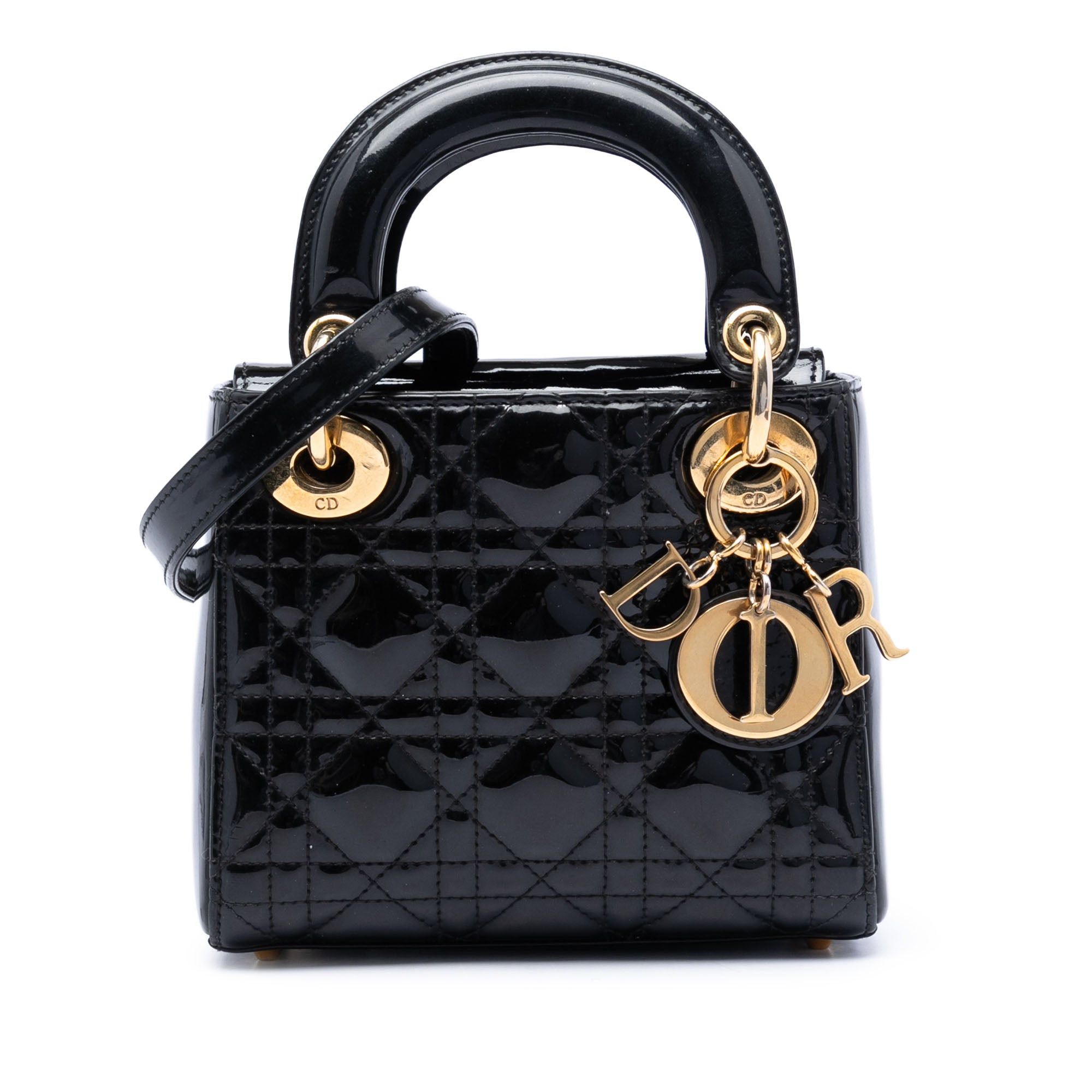Dior Mini Patent Cannage Lady Dior Size ONE SIZE - 1 Thumbnail