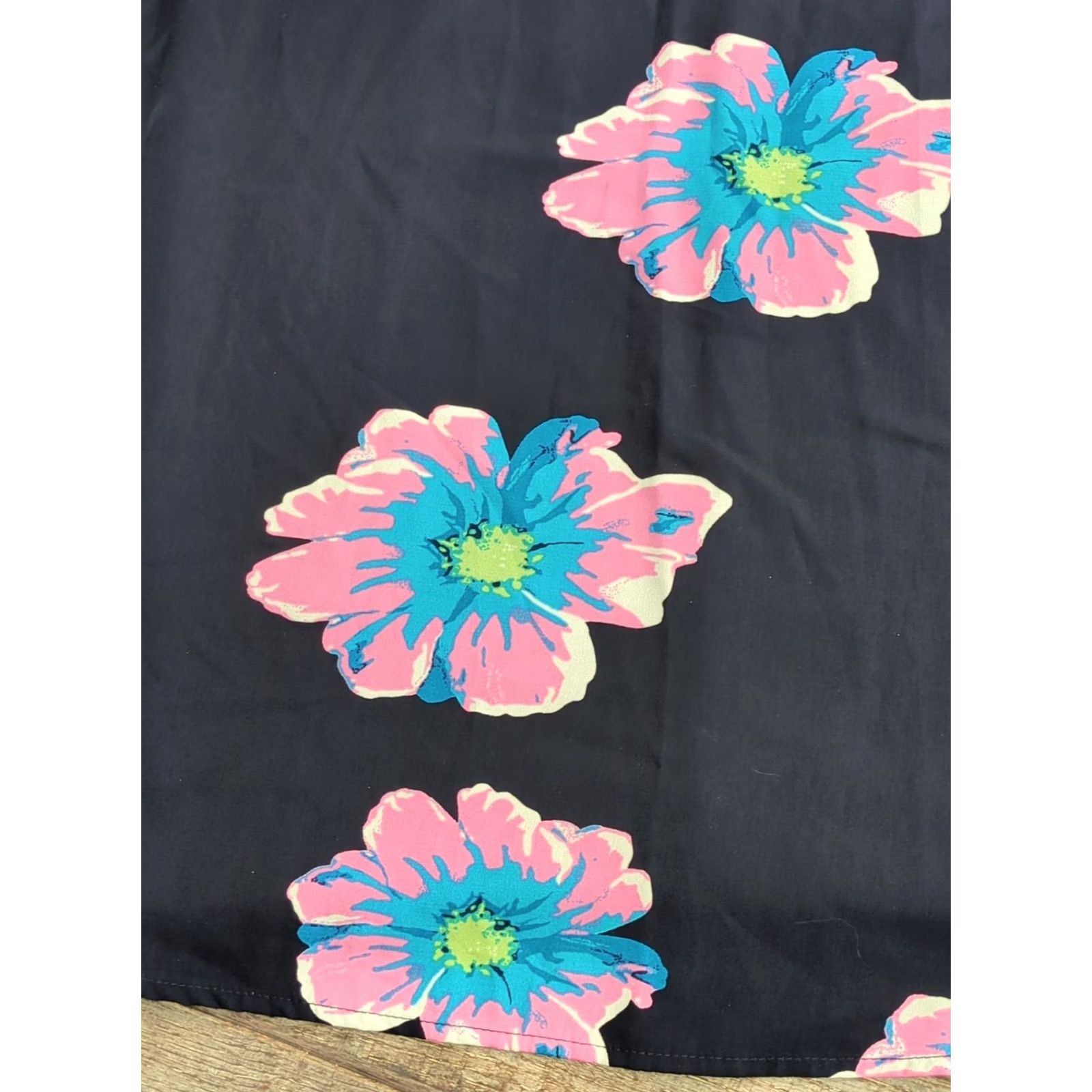 Vintage Gilli Dress Maxi Floral Sleeveless Blue M Lined Women Dress Knee Length, Floral Pattern, Women, 14 Size M / US 6-8 / IT 42-44 - 2 Thumbnail