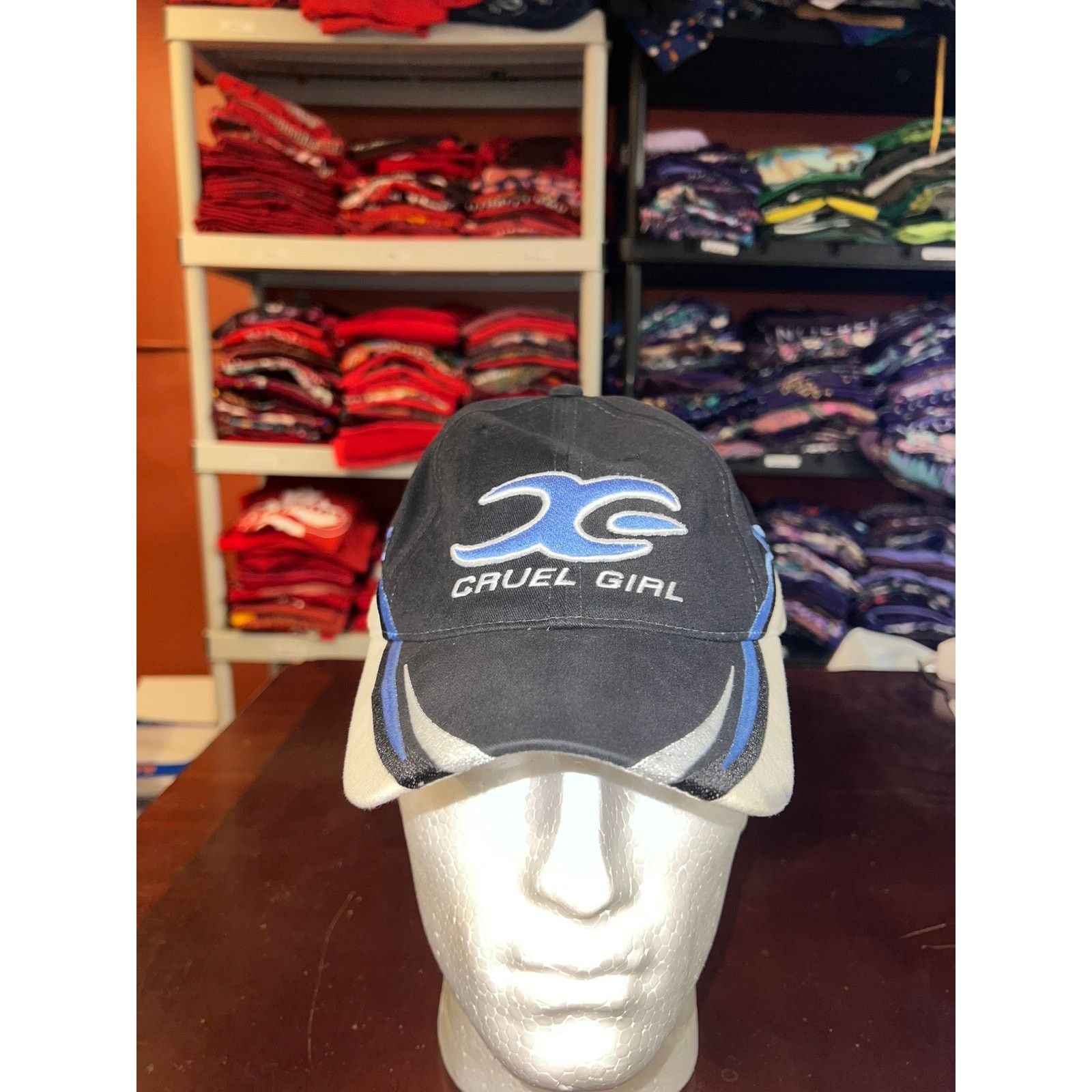 Vintage Vintage Cruel Girl Hat Blue Black X Strapback Cap Headwear Size ONE SIZE - 1 Thumbnail