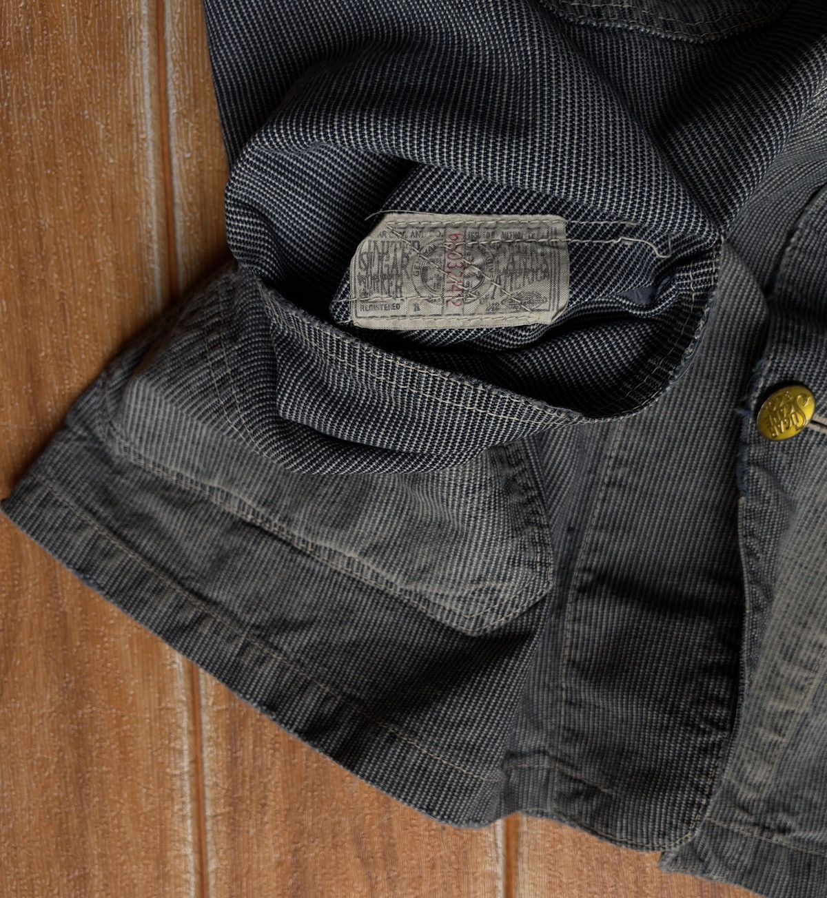 Sugar Cane × Vintage ❌S O L D❌90s Sugar Cane Hickory Stripe good Aging & fading Size US S / EU 44-46 / 1 - 5 Thumbnail