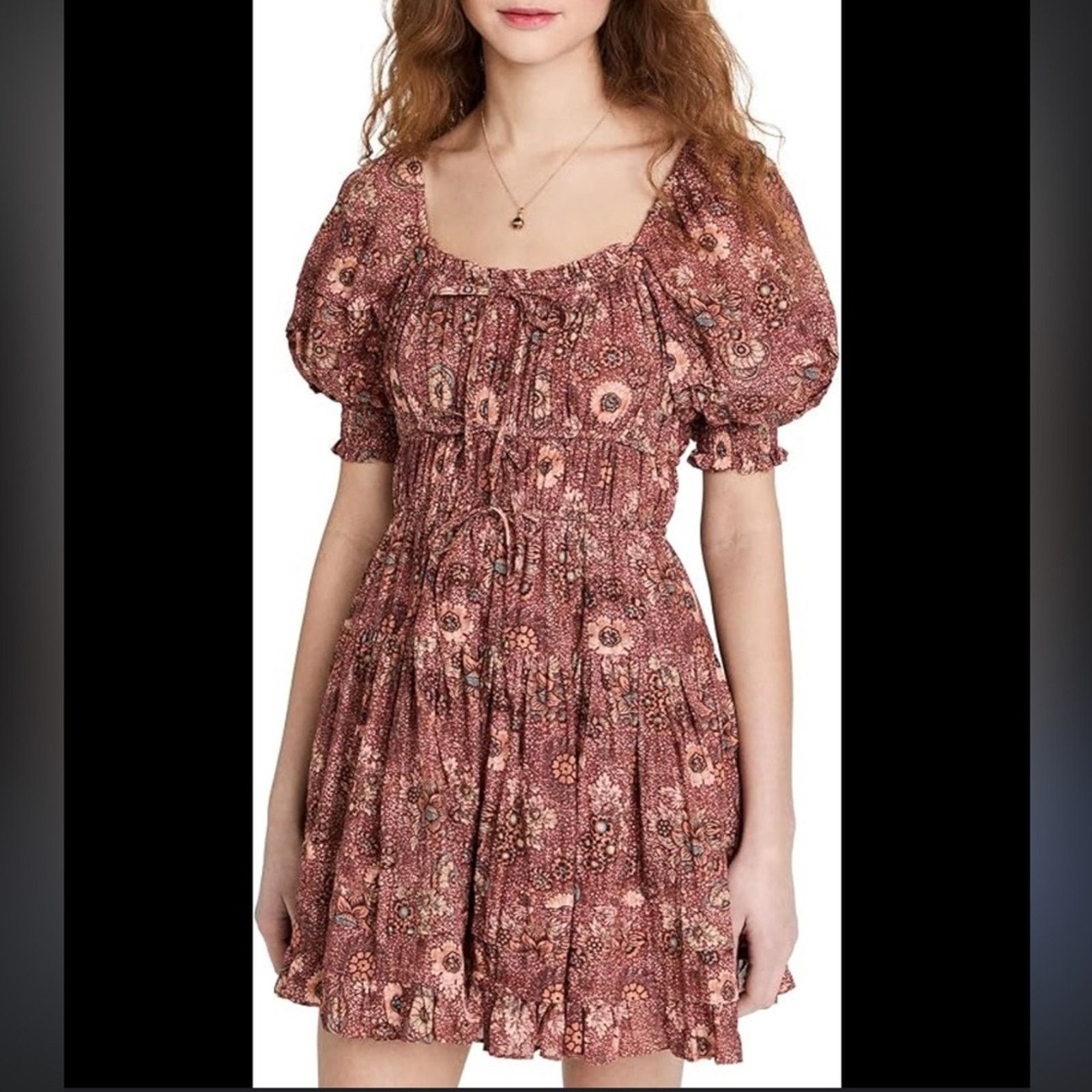 Ulla Johnson Ulla Johnson Juniper Dress - Size 4 - Brown/Red Size S / US 4 / IT 40 - 1 Thumbnail