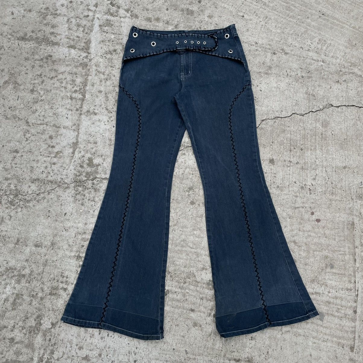 Y/Project Vintage Women’s Junlian Flared Crazy Jeans Size L 00s USA Size 27" / US 4 / IT 40 - 3 Thumbnail