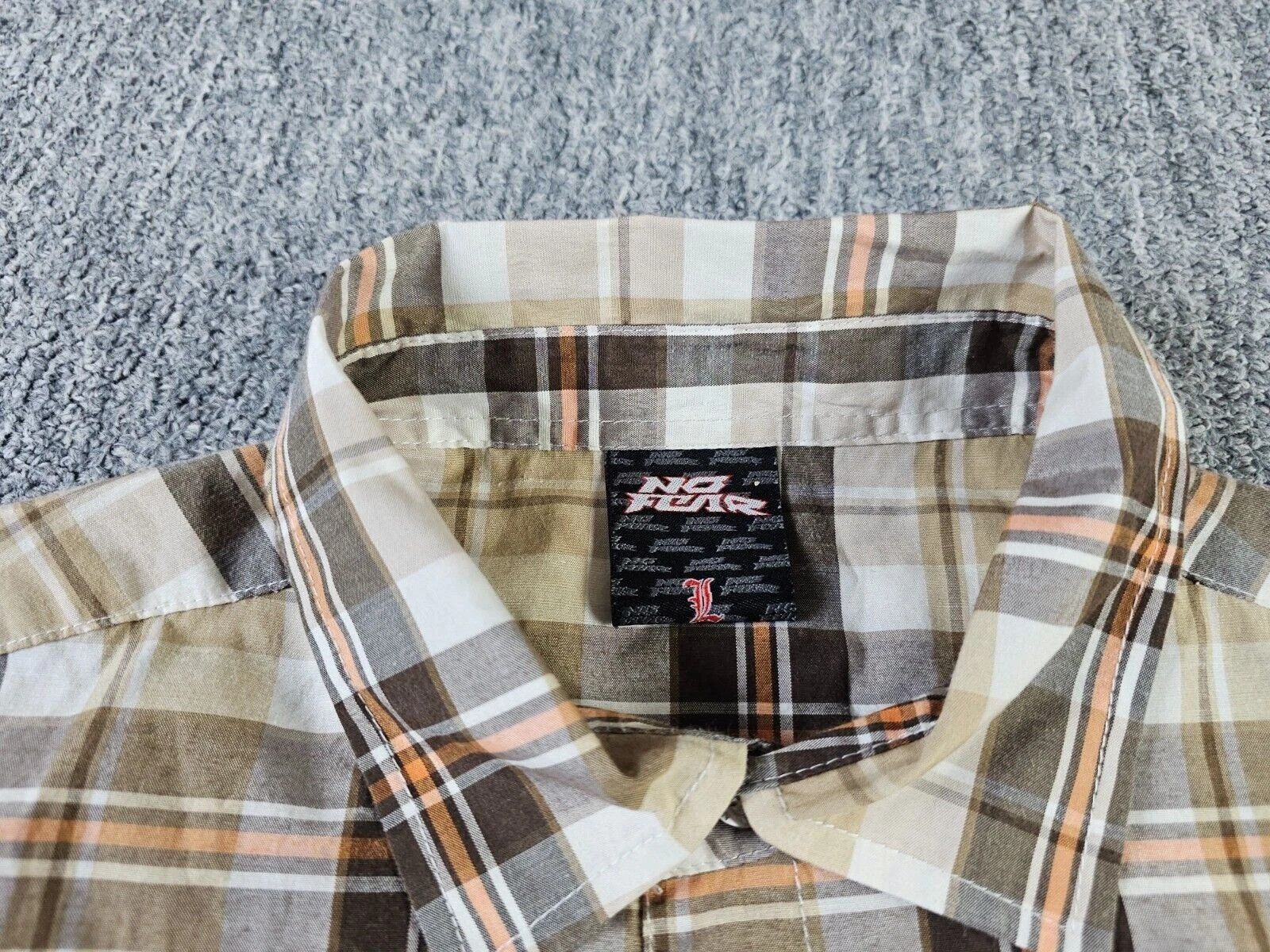 No Fear No Fear Vintage 90s Brown Plaid Flannel Shirt Grunge Men L Size US L / EU 52-54 / 3 - 3 Thumbnail