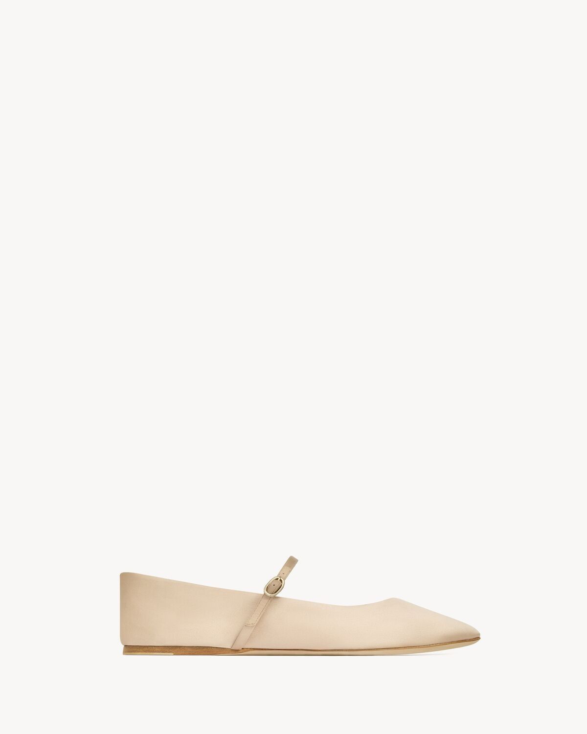 Saint Laurent Paris oc11z1125 Gio Ballet Flats in Satin Crepe in Beige Size US 10 / IT 40 - 2 Thumbnail