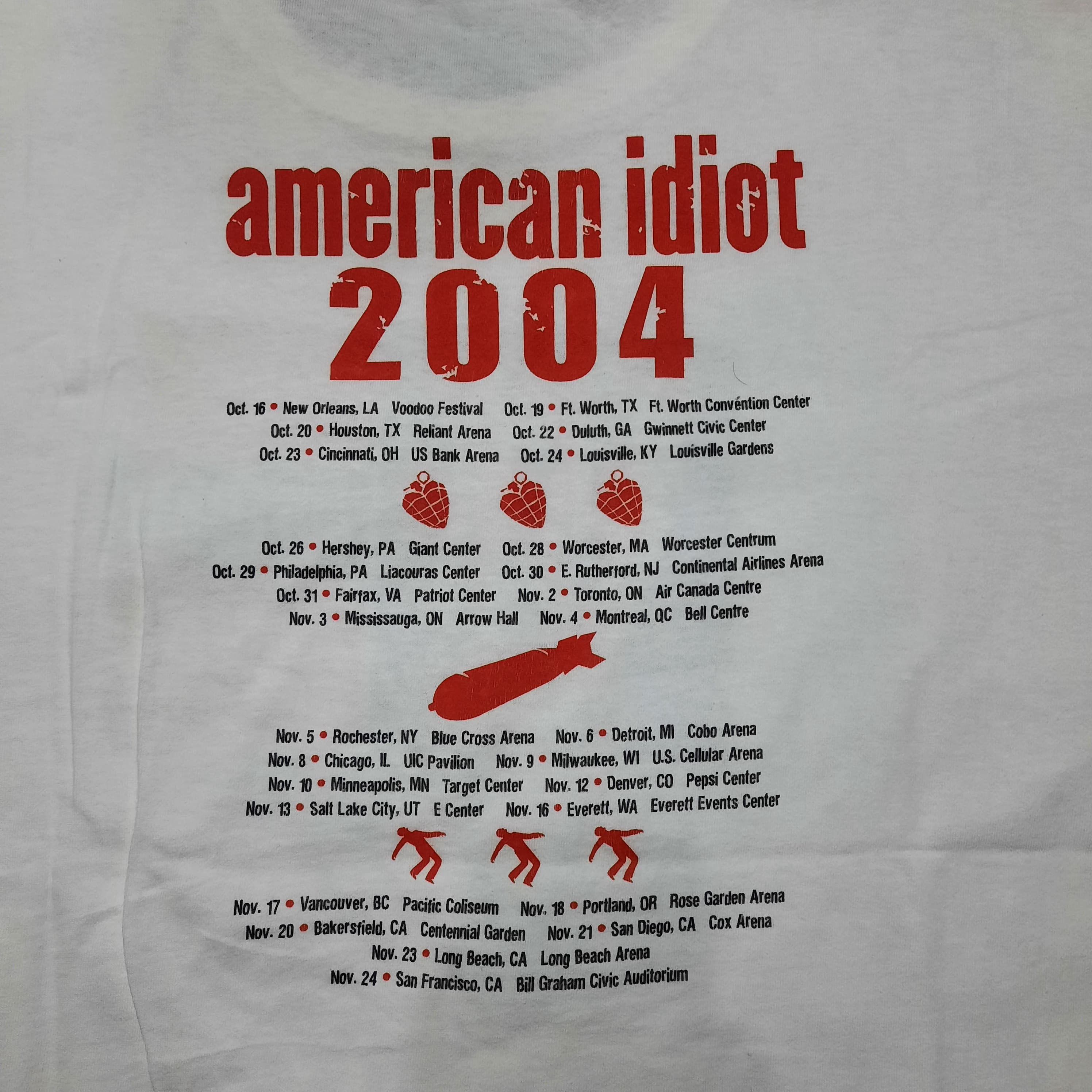 Band Tees Green Day American Idiot Tour 2004 XL Size US XL / EU 56 / 4 - 8 Thumbnail