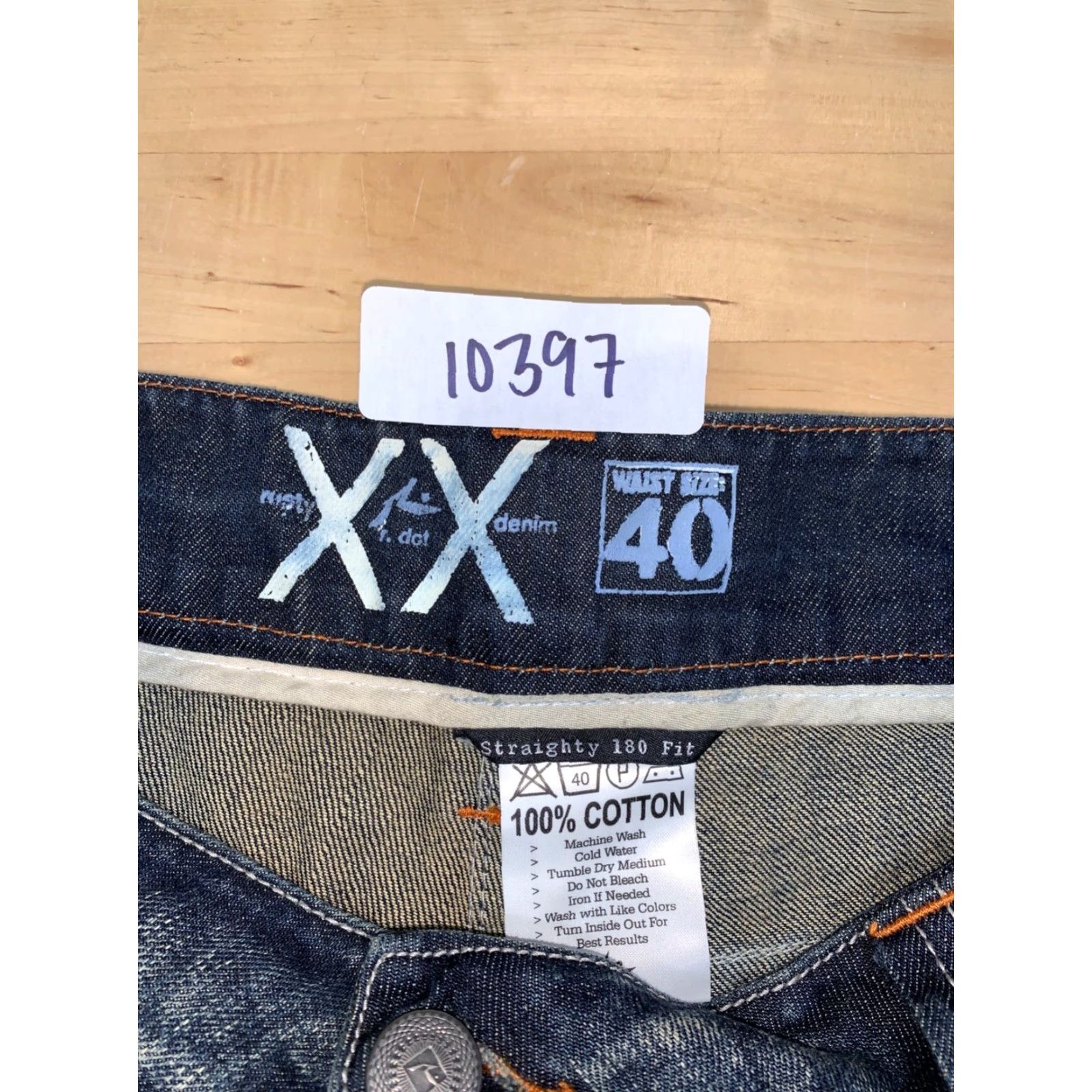 Rusty Rusty Jeans Straight Denim 40x32 Mens Blue Distressed 10397 Straight Lumber? Size US 40 / EU 56 - 3 Thumbnail