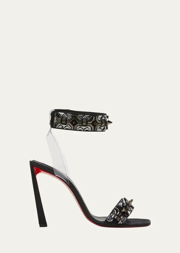 Christian Louboutin o1s1wg110924 Disco Asteroistrass Sandals in Black Size US 7 / IT 37 - 1 Preview
