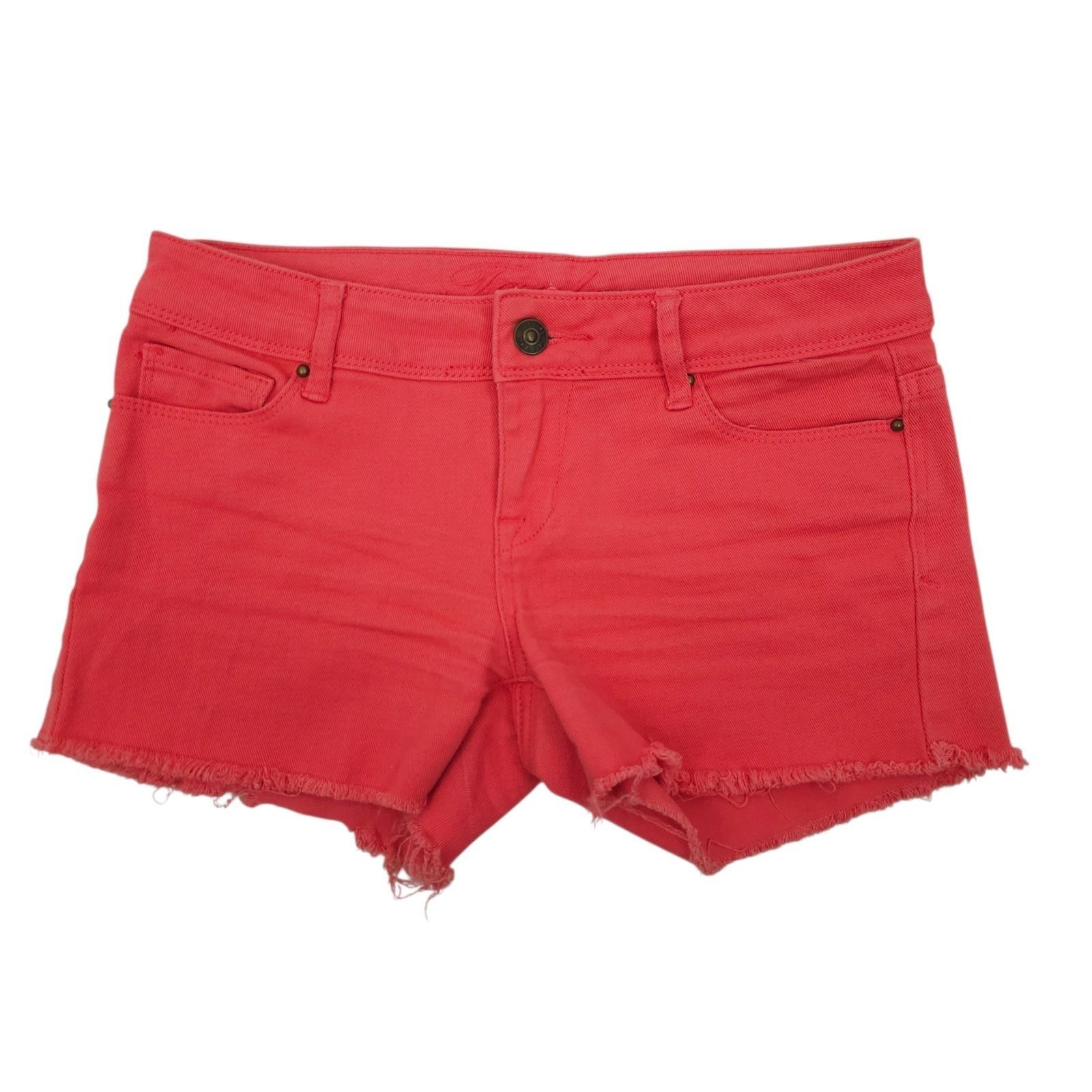 Other Delias Taylor Cut Off Denim Shorts Pink Coral Size 1/2 Low R Size 28" / US 6 / IT 42 - 1 Thumbnail