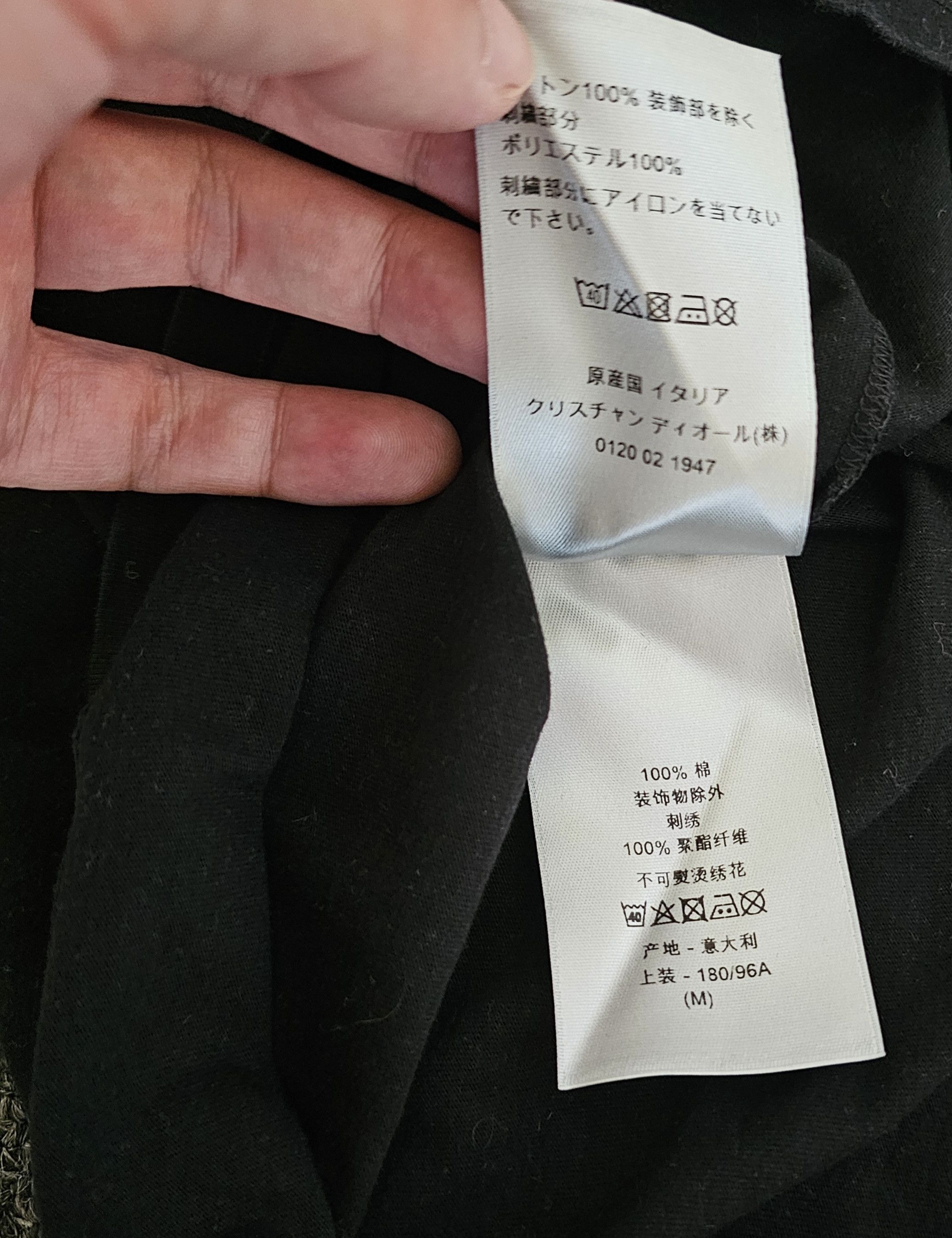 Dior Dior Men's Black Embroidered Logo T-Shirt Size M Size US M / EU 48-50 / 2 - 7 Thumbnail