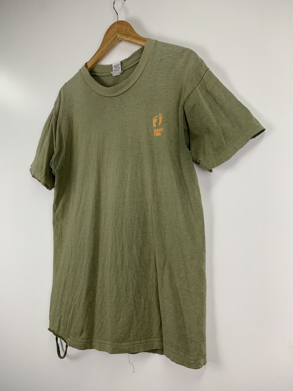 Hang Ten × Vintage Vintage 80s Hang Ten T-Shirt Size US L / EU 52-54 / 3 - 4 Thumbnail