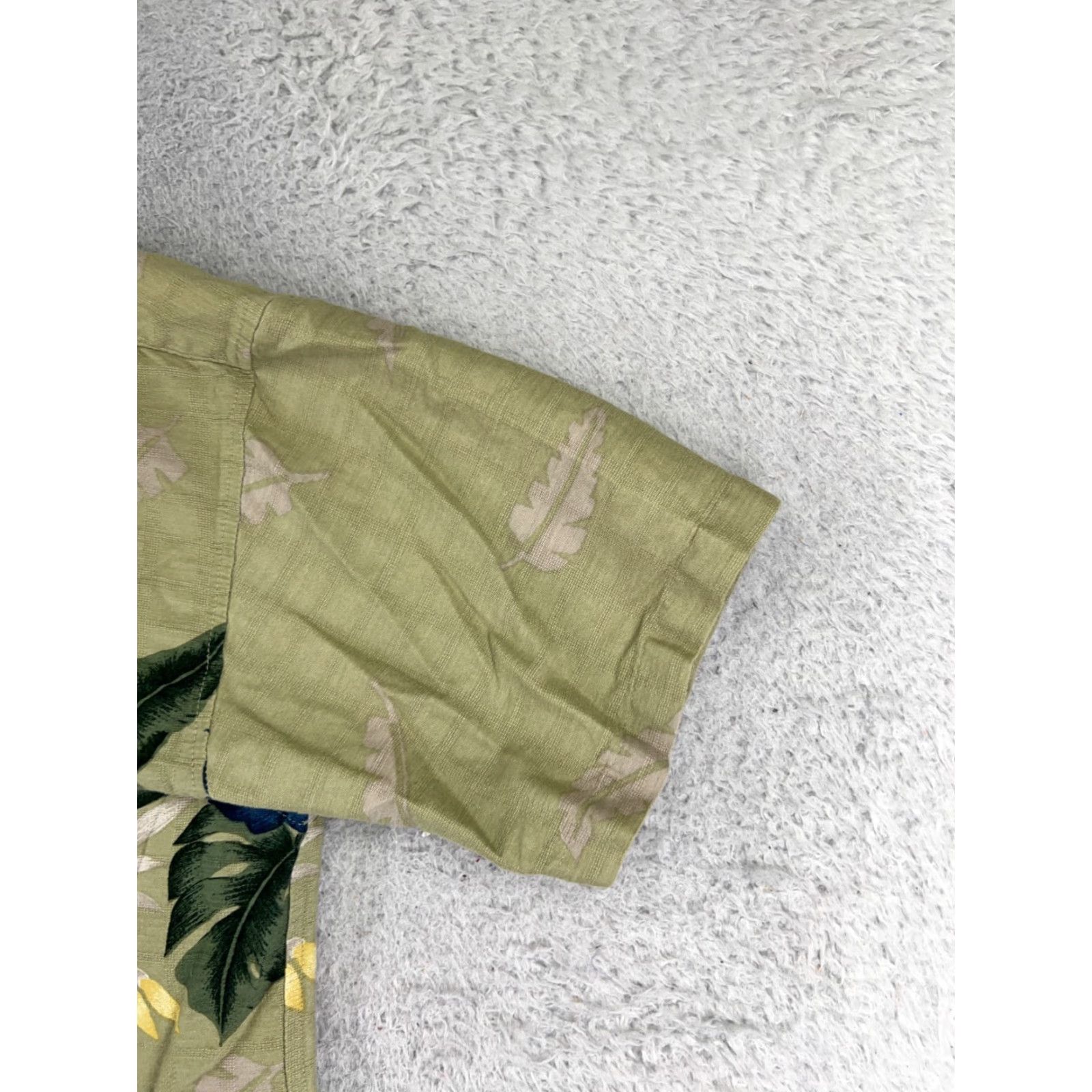 Cherokee Cherokee Shirt Adult Medium Green Floral Hawaiian Cotton Blend Button Up Size US M / EU 48-50 / 2 - 2 Thumbnail