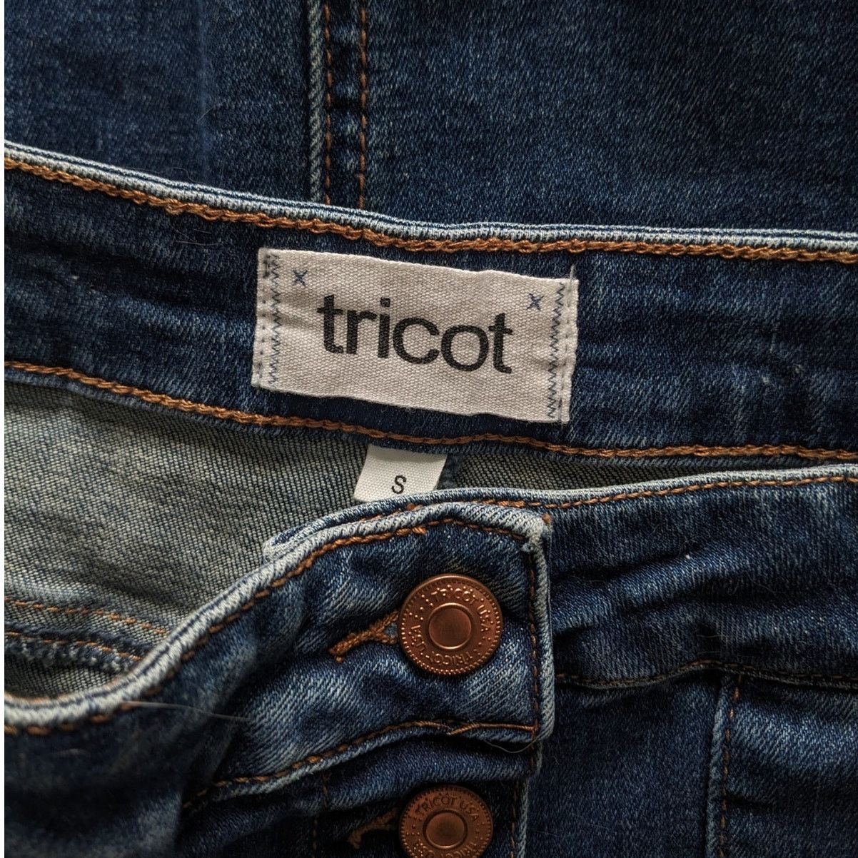 Other Tricot Long Denim Blue Fringe Hem Button Up Skirt Small Size 27" / US 4 / IT 40 - 8 Thumbnail