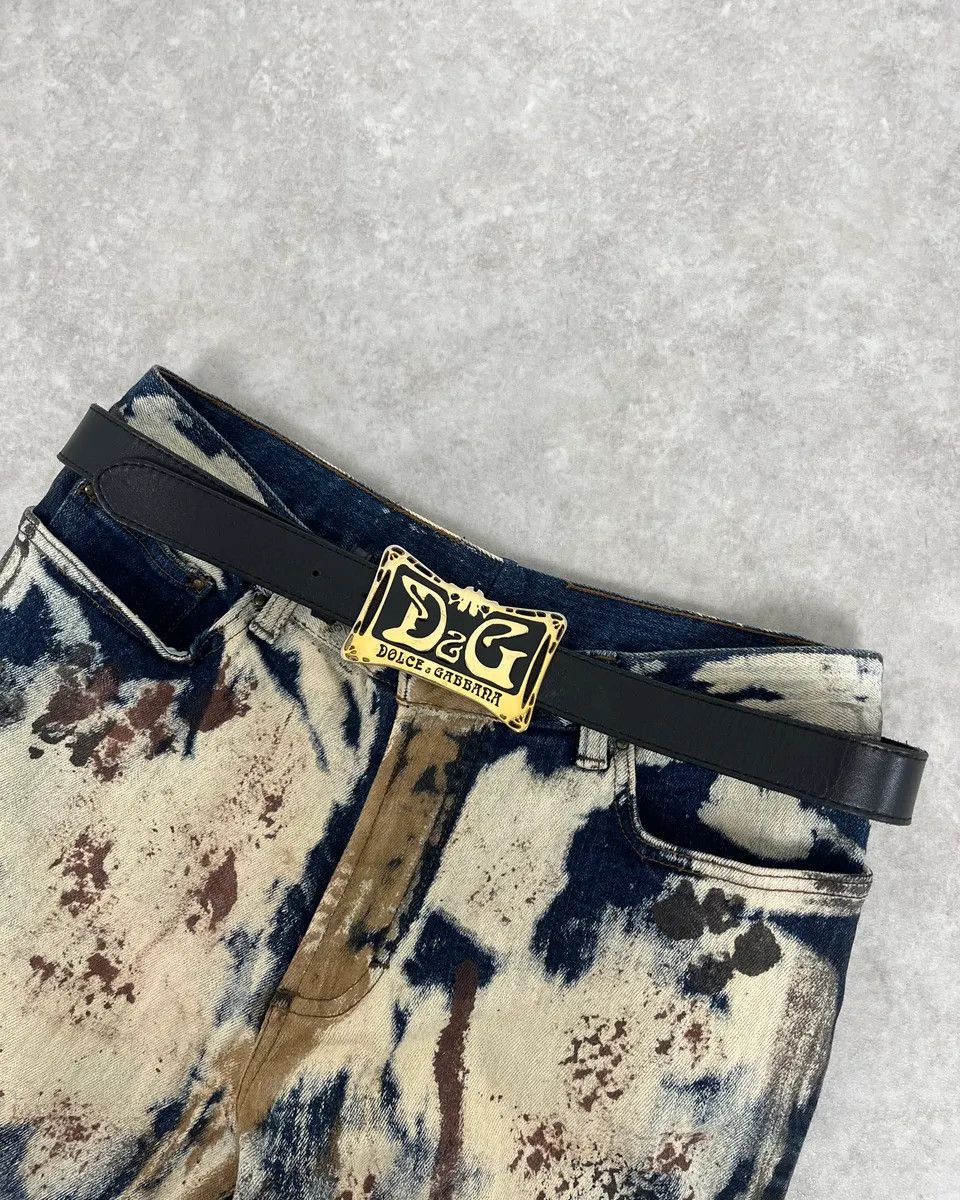 Dolce & Gabbana 2000s Dolce & Gabbana Propaganda Black Leather Belt Size ONE SIZE - 1 Thumbnail
