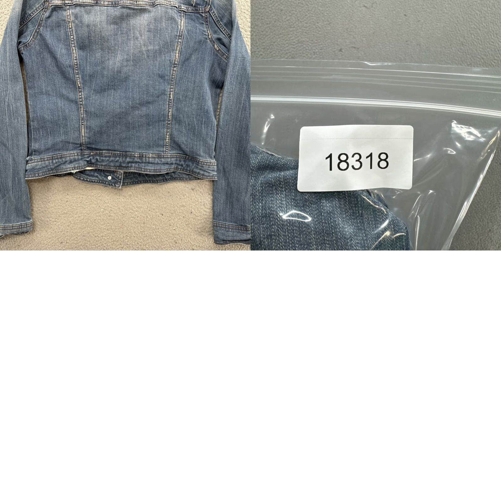 Denime VINTAGE Indigo Rein Distressed Denim Jacket Button Up Large Denim Jacket Women Size 36" / US 14 / IT 50 - 9 Thumbnail