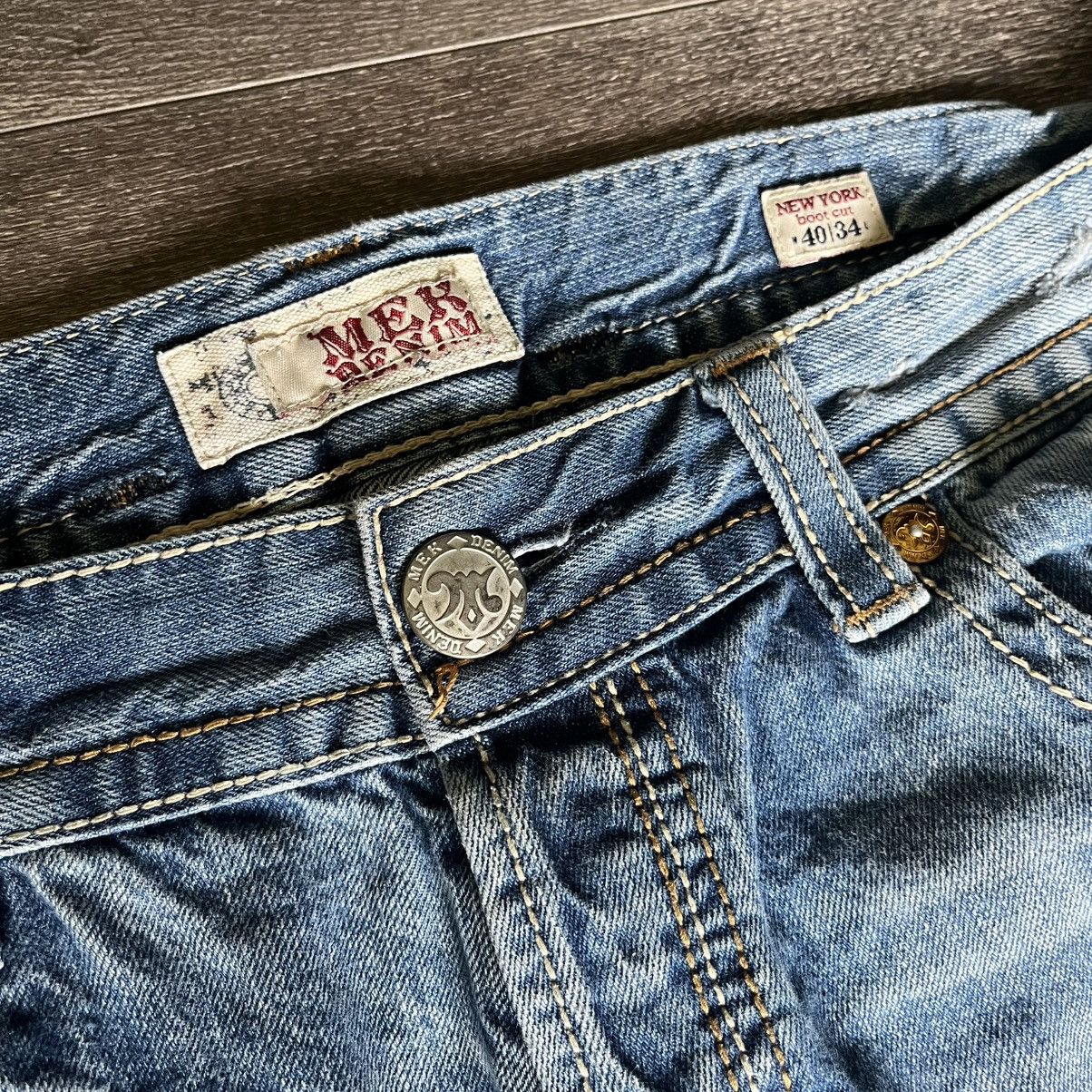 Mek Denim Vintage 2000s MEK New York Boot Cut Washed Denim Jeans 40x31 Size US 40 / EU 56 - 9 Thumbnail