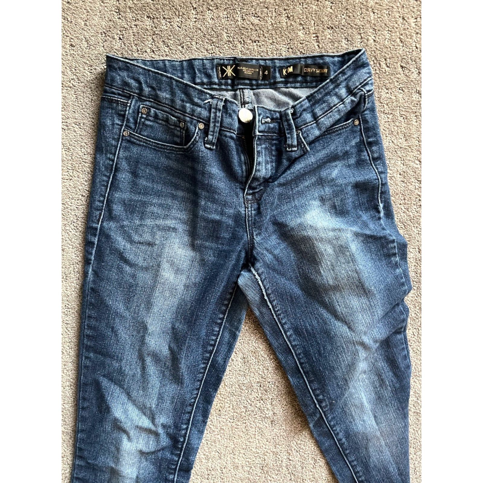 Denime Kardashian Jeans Womens Size 4 Blue Denim Mid Rise Straight Curvy Premium Size 27" / US 4 / IT 40 - 4 Thumbnail