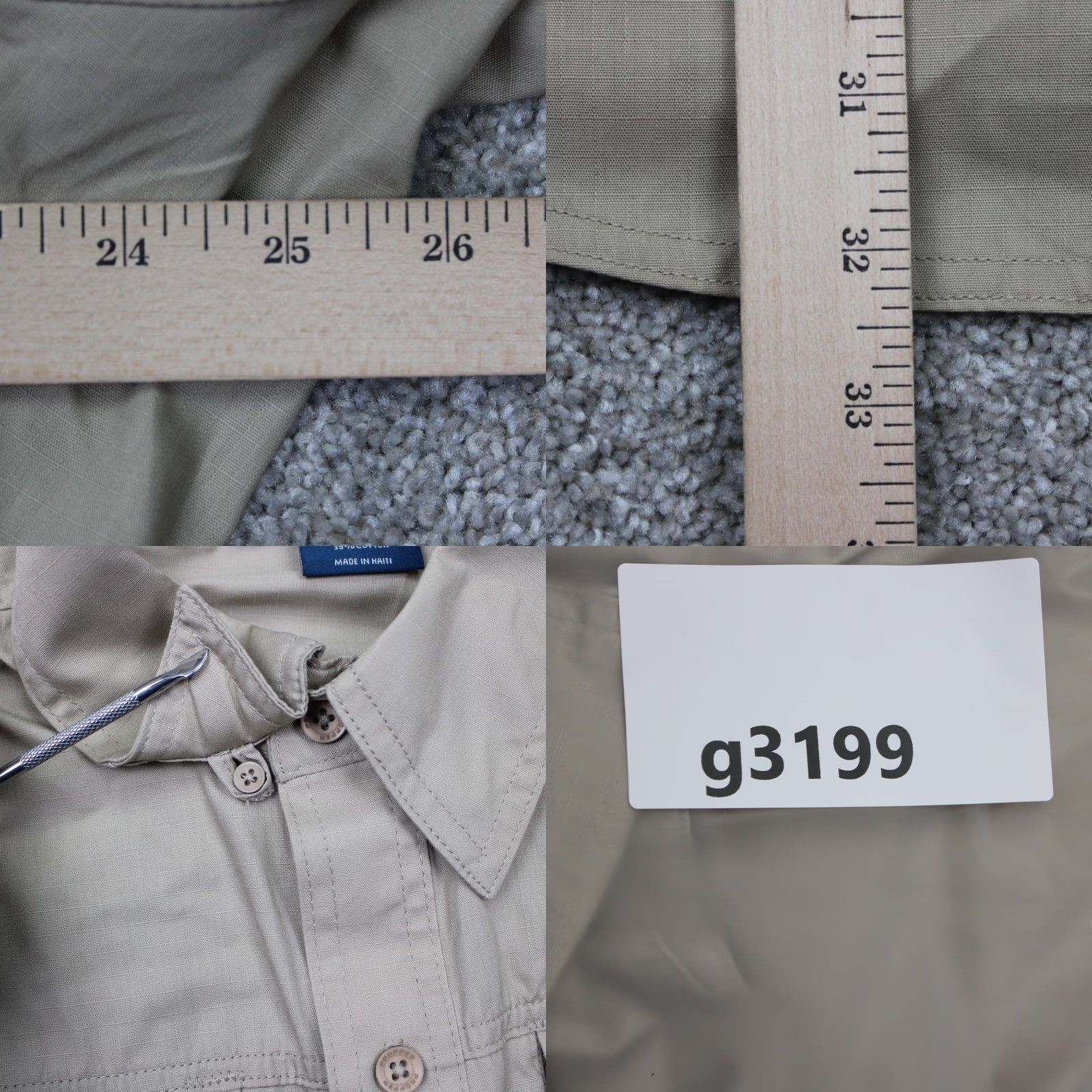 Propper PROPper Tactical Shirt Mens Medium Beige Short Sleeve Button-Up NWT Polyester Cotton S/S Pockets Size US M / EU 48-50 / 2 - 9 Thumbnail