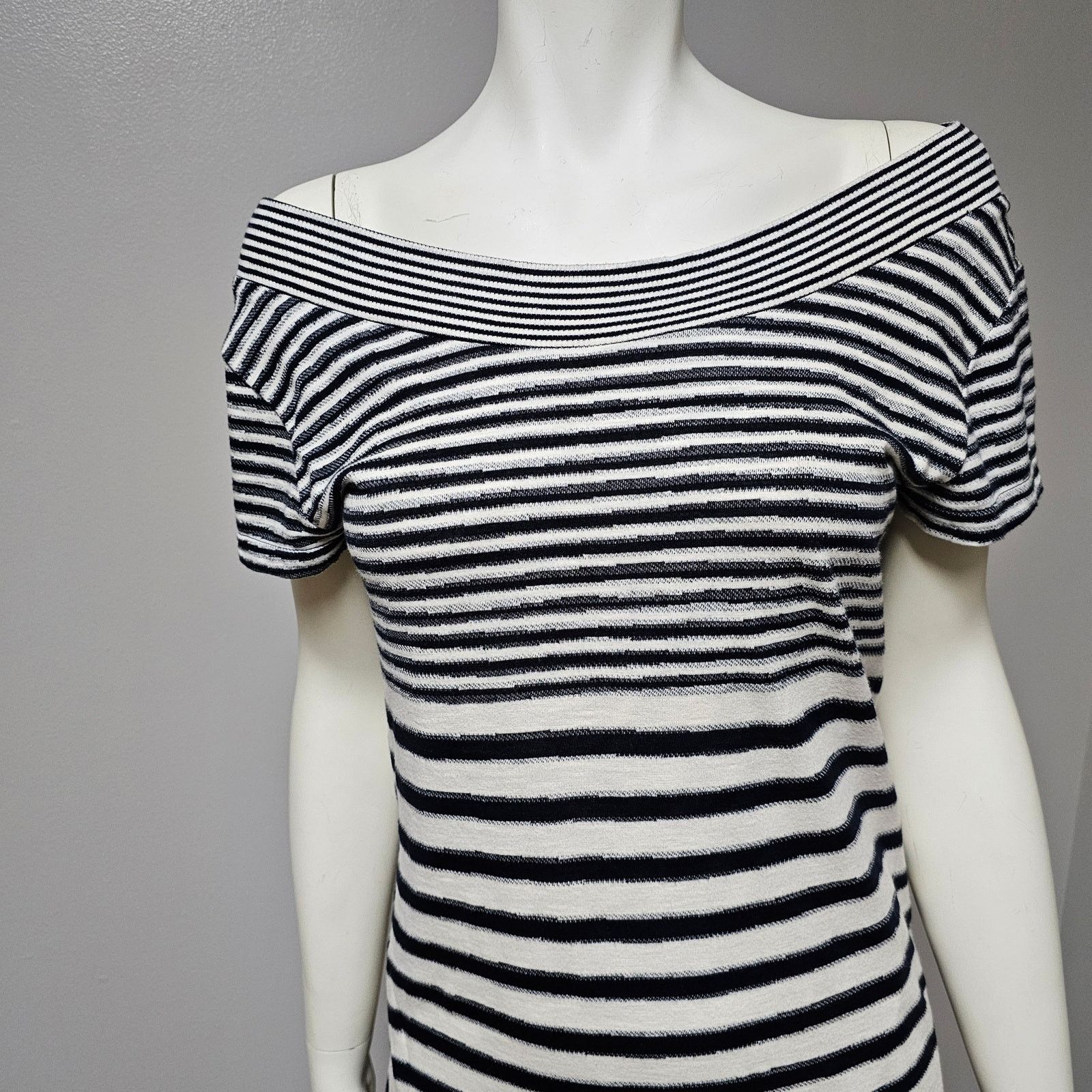 Anthropologie Maeve by Anthropologie Boat Neck Striped Dress Size Small Size S / US 4 / IT 40 - 2 Thumbnail