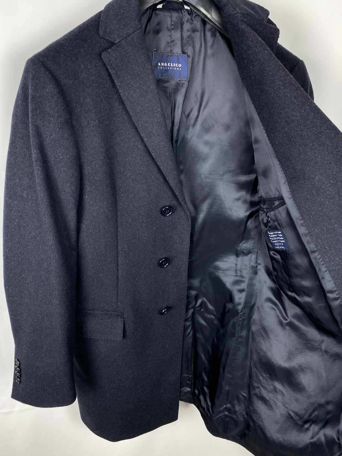 Other Angelico Collezione Lana Wool Roma Coat Blue size 48 Size US S / EU 44-46 / 1 - 8 Thumbnail