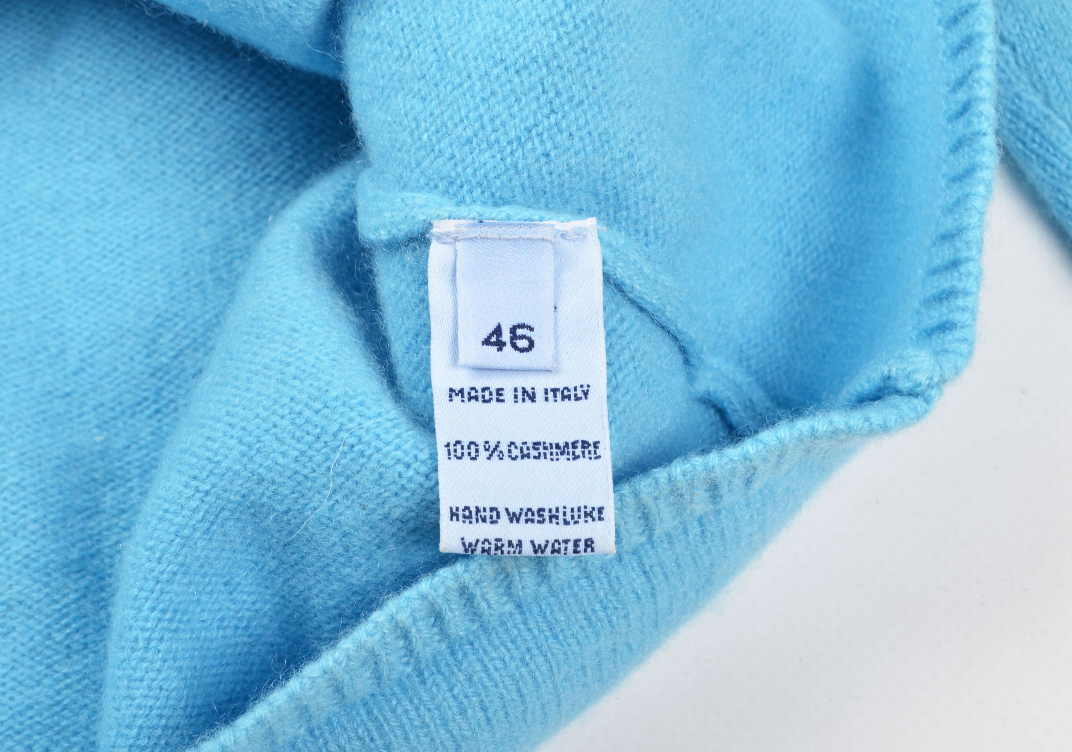 Malo Malo Women's Blue 3/4 Sleeve 100% Cashmere Sweater Size L / US 10 / IT 46 - 6 Thumbnail
