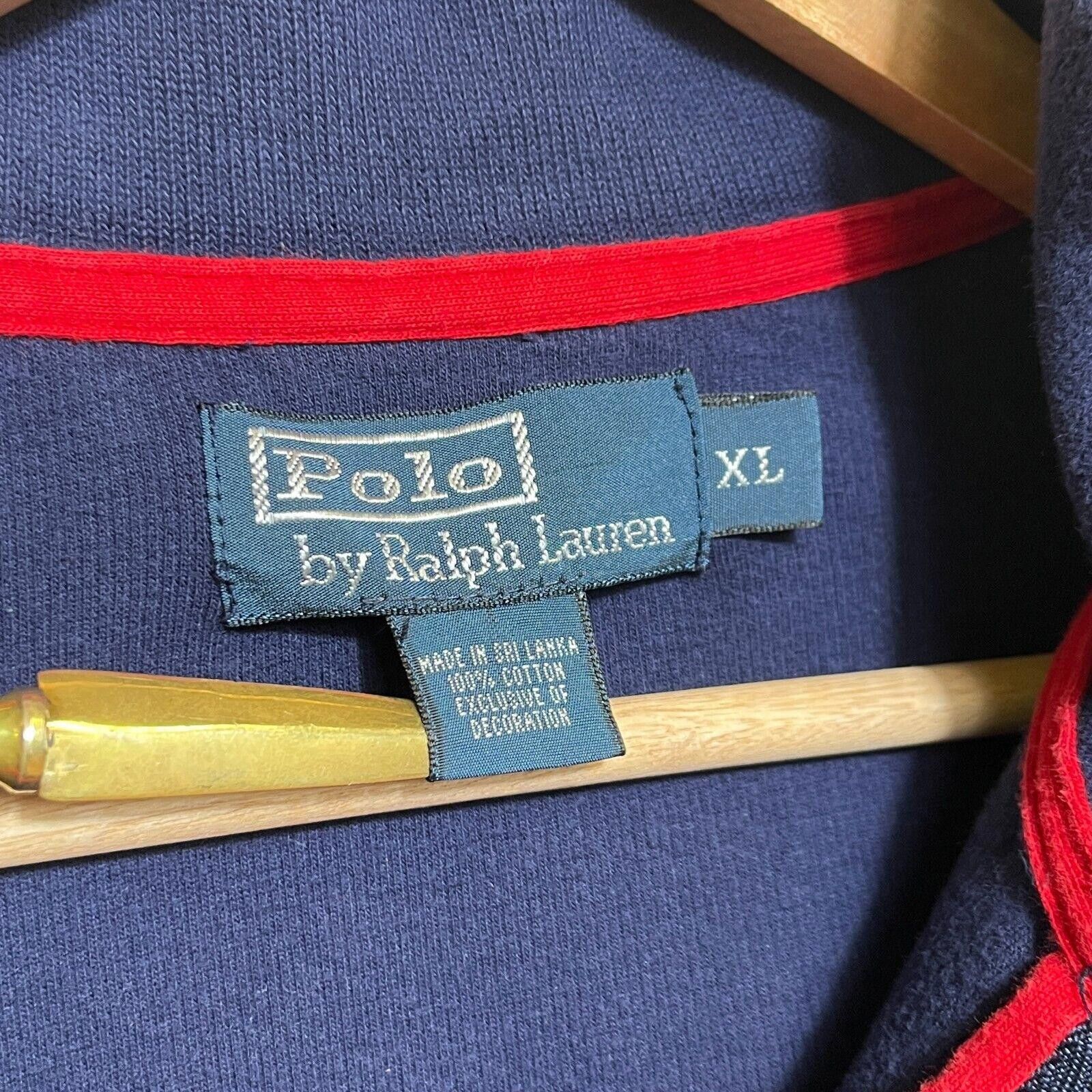 Polo Ralph Lauren × Vintage Vintage 90s Polo Ralph Lauren Quarter Zip Sweatshirt XL Size US 36 / EU 52 - 8 Thumbnail