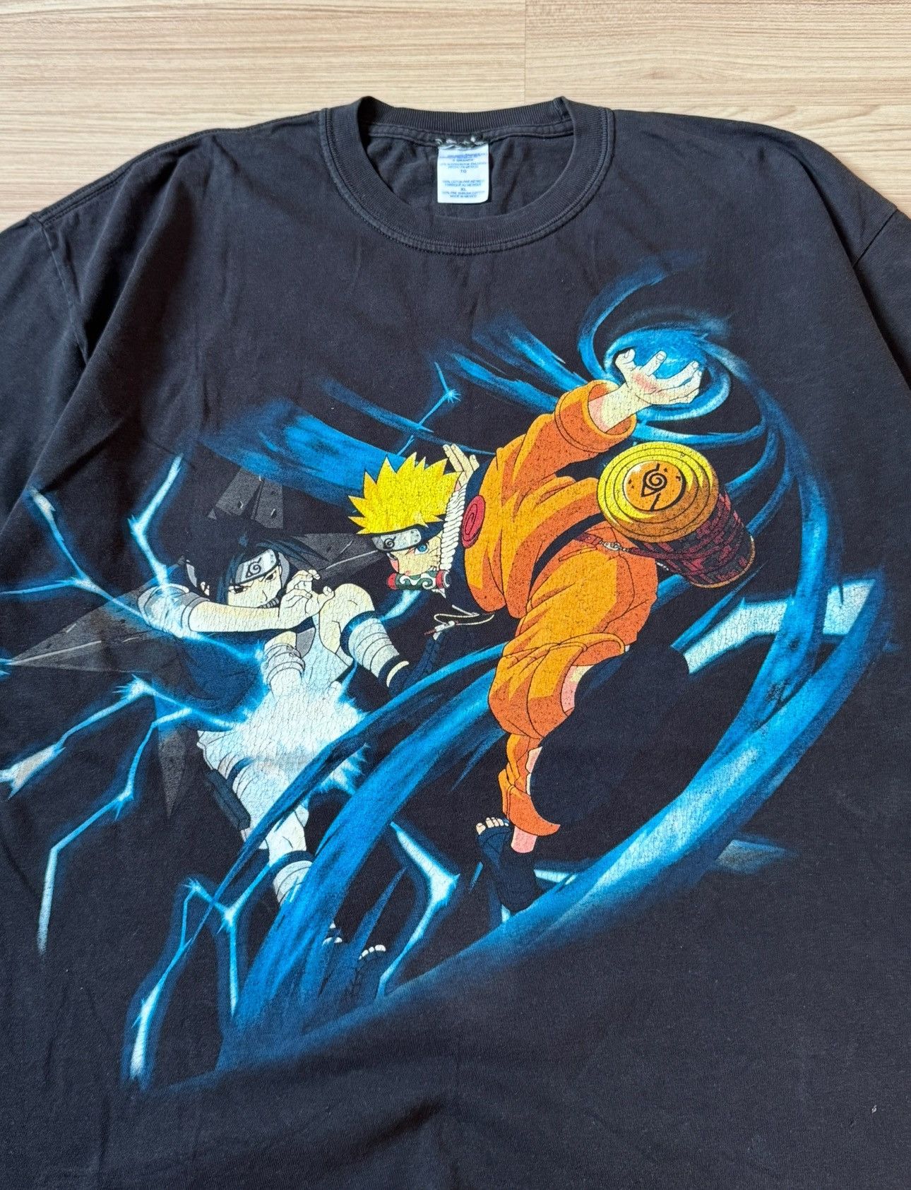 Japanese Brand × Vintage Rare Vintage - XL - Naruto vs Sasuke Shippuden T Shirt Size US XL / EU 56 / 4 - 3 Thumbnail