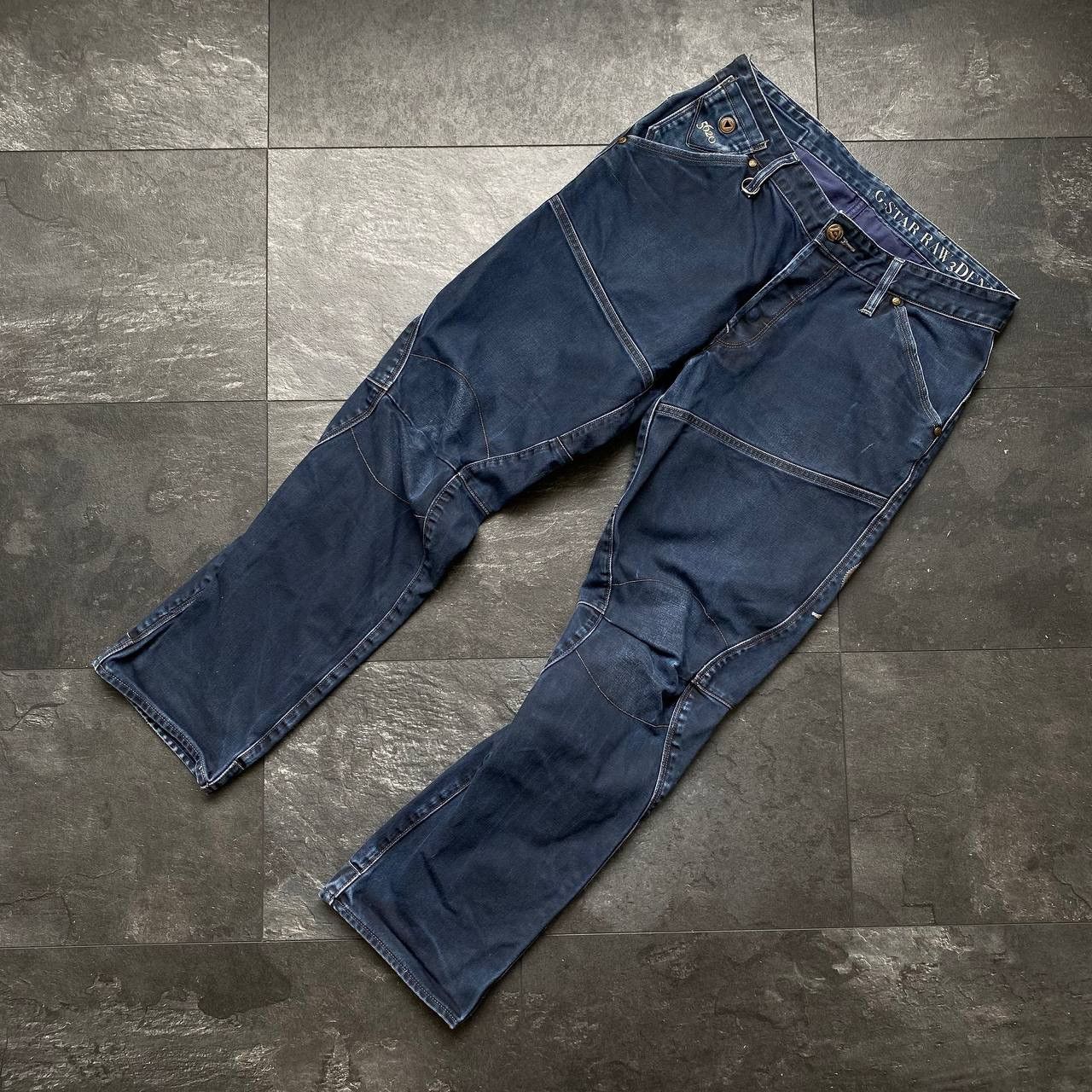 G-Star × Japanese Brand × Vintage Vintage Gstar Raw 96 Jeans Big Logo Baggy Streetwear Size US 34 / EU 50 - 8 Thumbnail