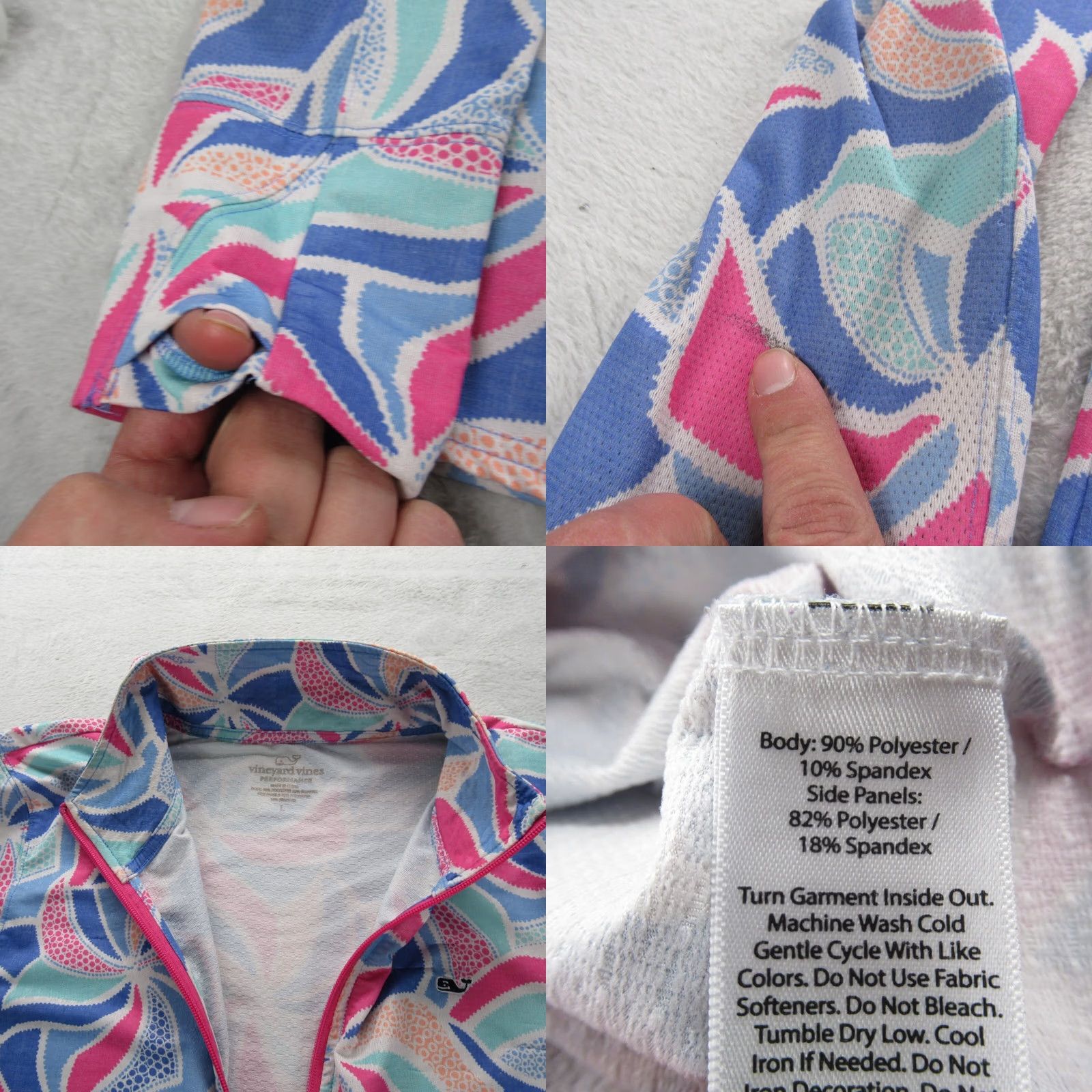 Vineyard Vines Vineyard Vines Performance Jacket Womens L Blue 1/2 Zip Pullover Athleisure, Classic, Fleece, Breathable, Regular Fit, Polyester Jacket Size L / US 10 / IT 46 - 8 Thumbnail
